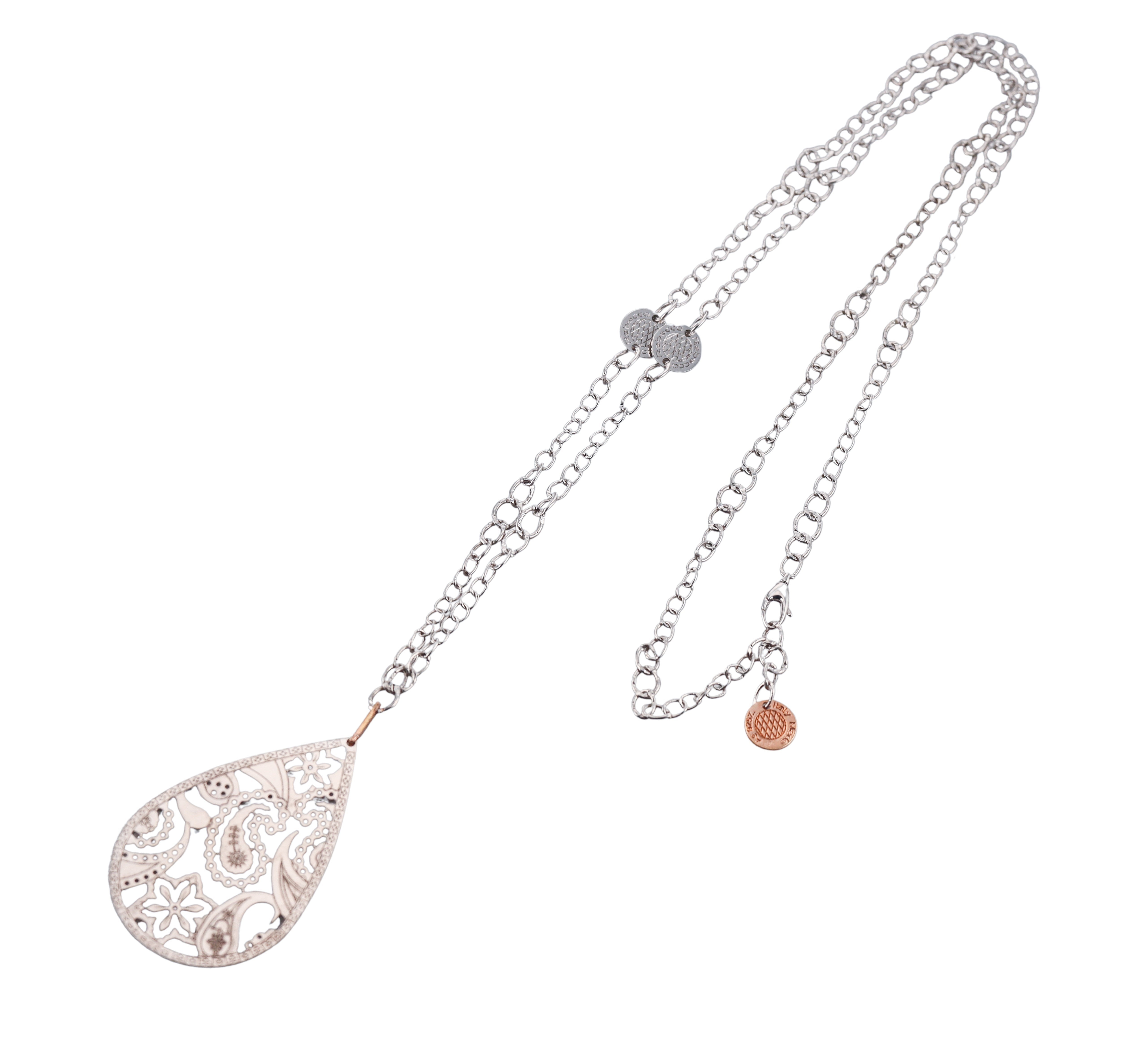 Rebecca Sterling Silver Teardrop Pendant Necklace