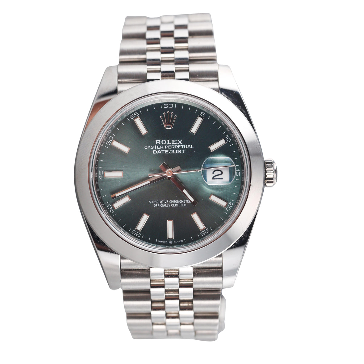 Rolex Datejust 41 Mint Green Dial Steel Automatic Watch 126300