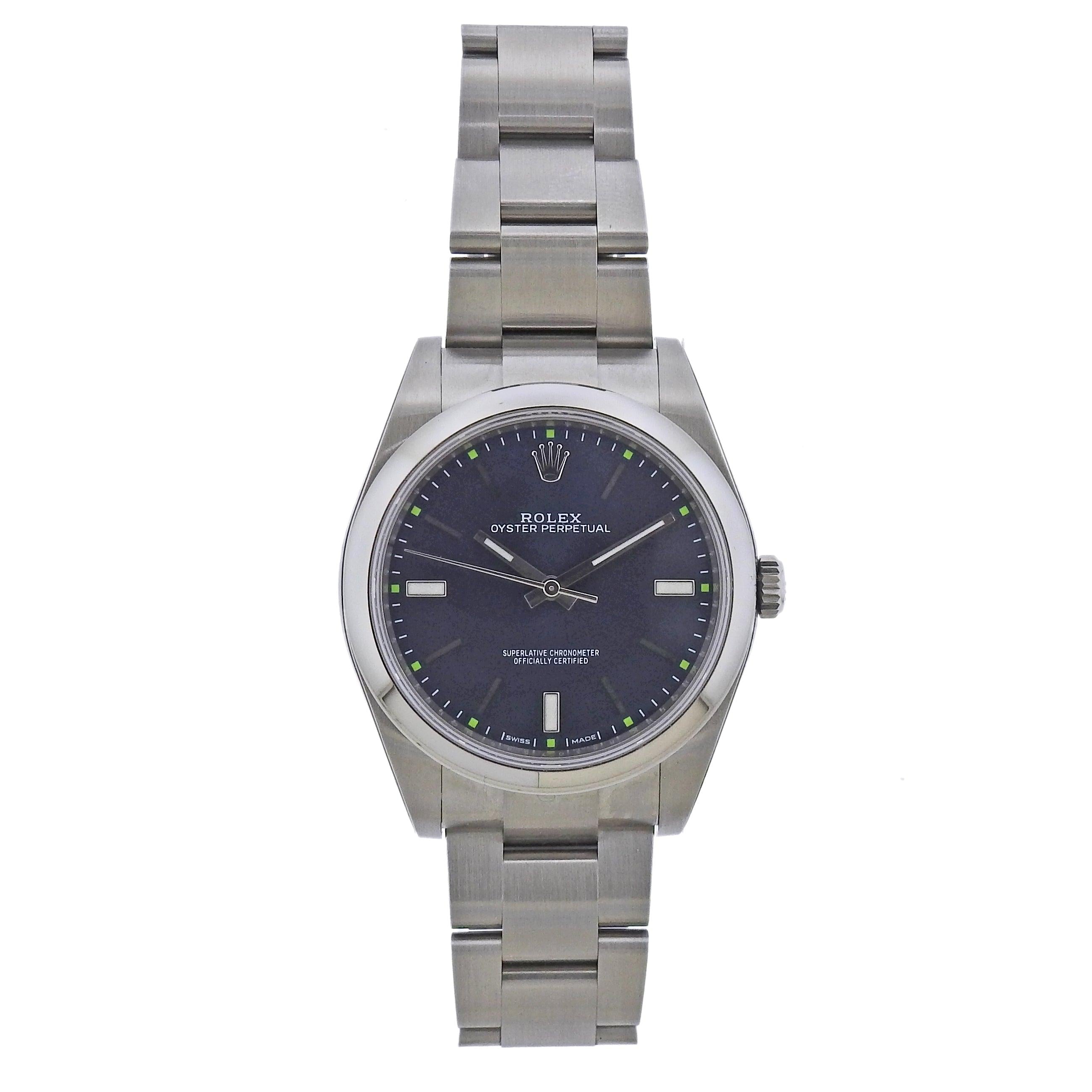Rolex Oyster Perpetual 39mm Stainless Steel Automatic Men's Watch 114300