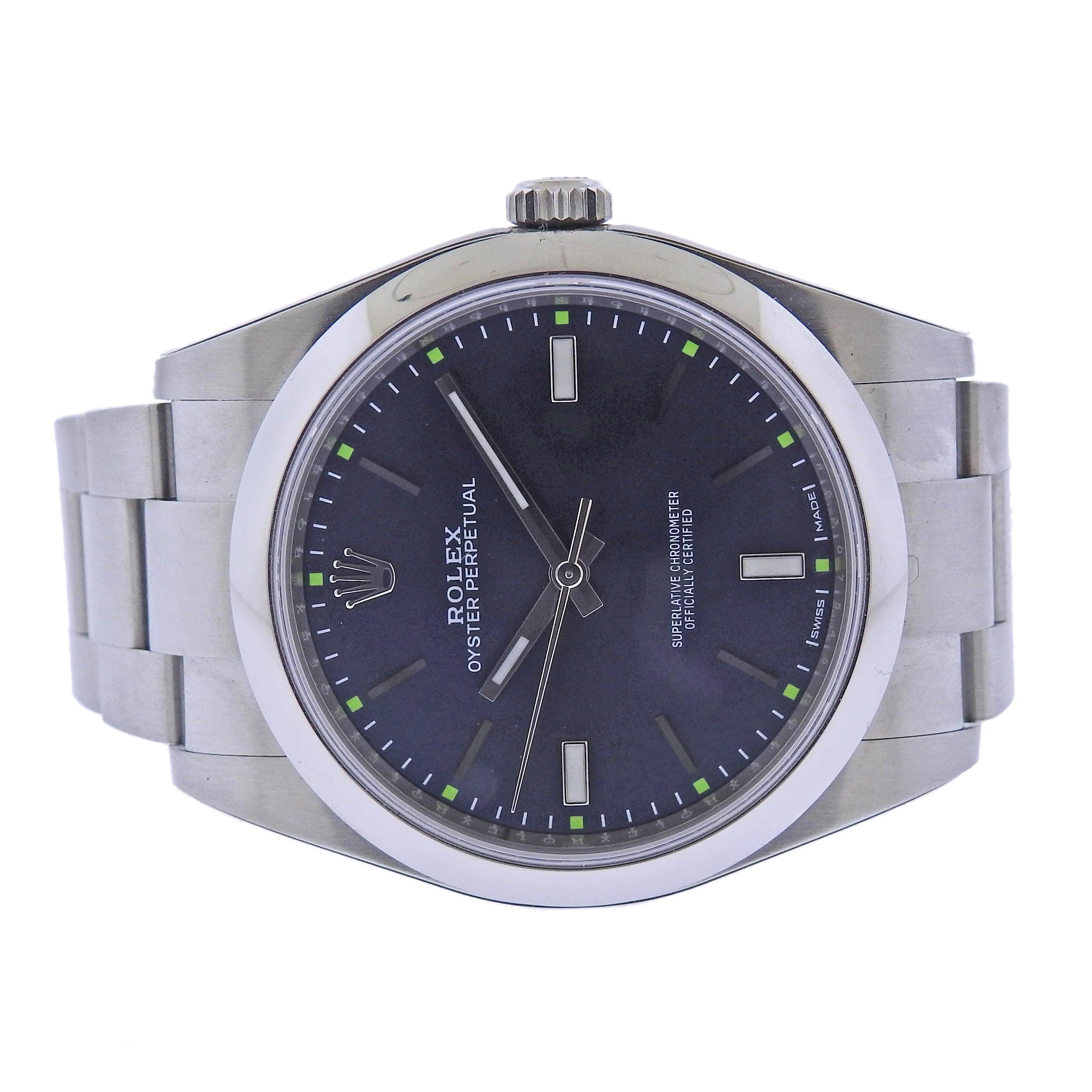 Rolex Oyster Perpetual 39mm Stainless Steel Automatic Men's Watch 114300
