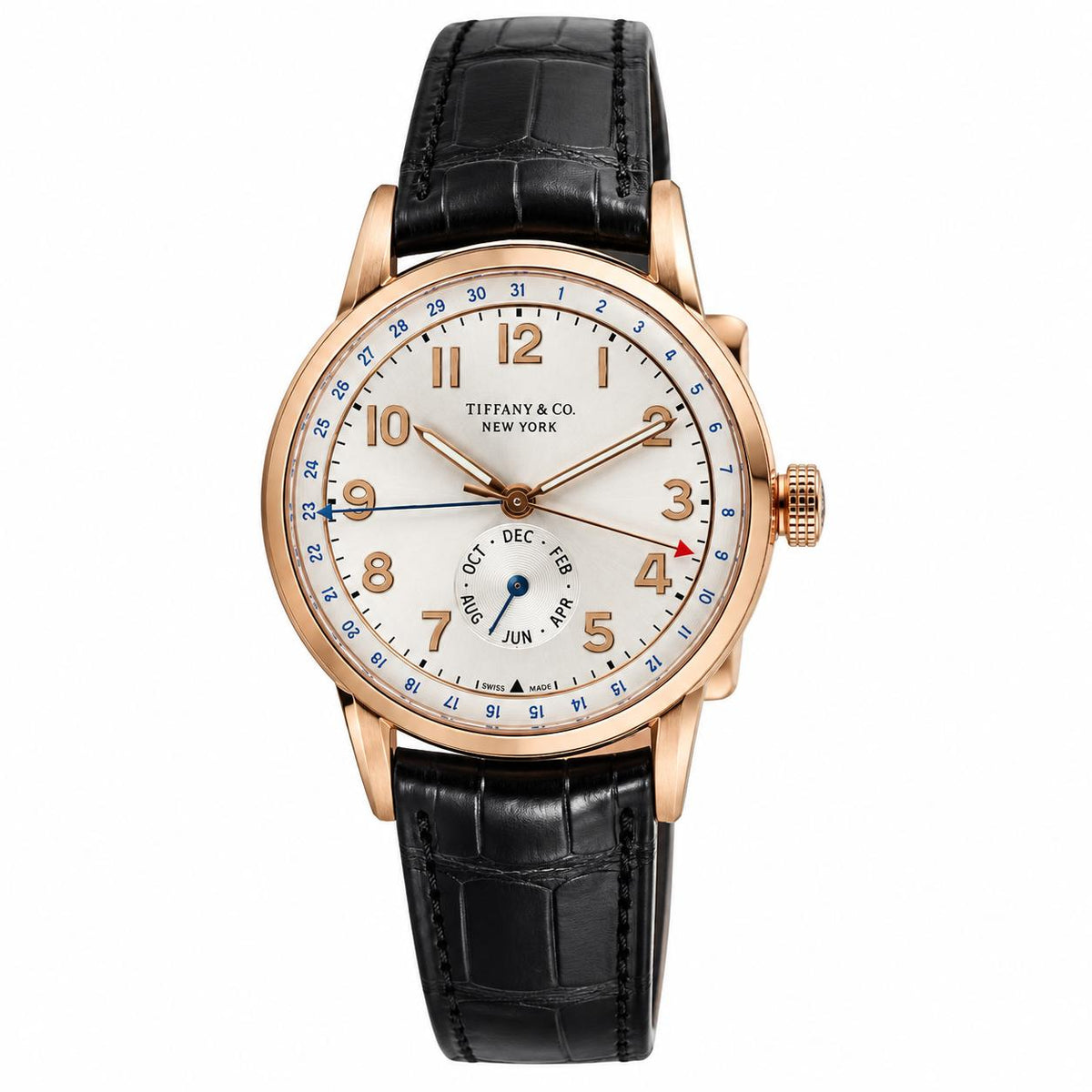 Tiffany & Co New York 18k Gold Annual Calendar Watch CT60