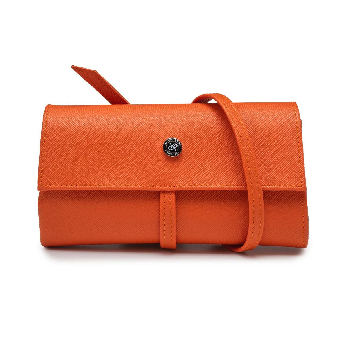 Rapport London Via Leather Four-Watch Wrap in Orange