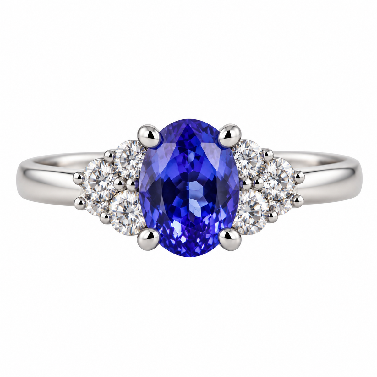 18k Gold Diamond 1.70ct Tanzanite Ring