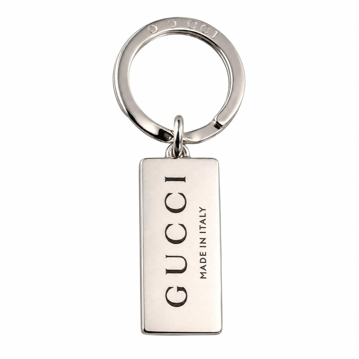 Gucci Trademark Sterling Silver Key Ring
