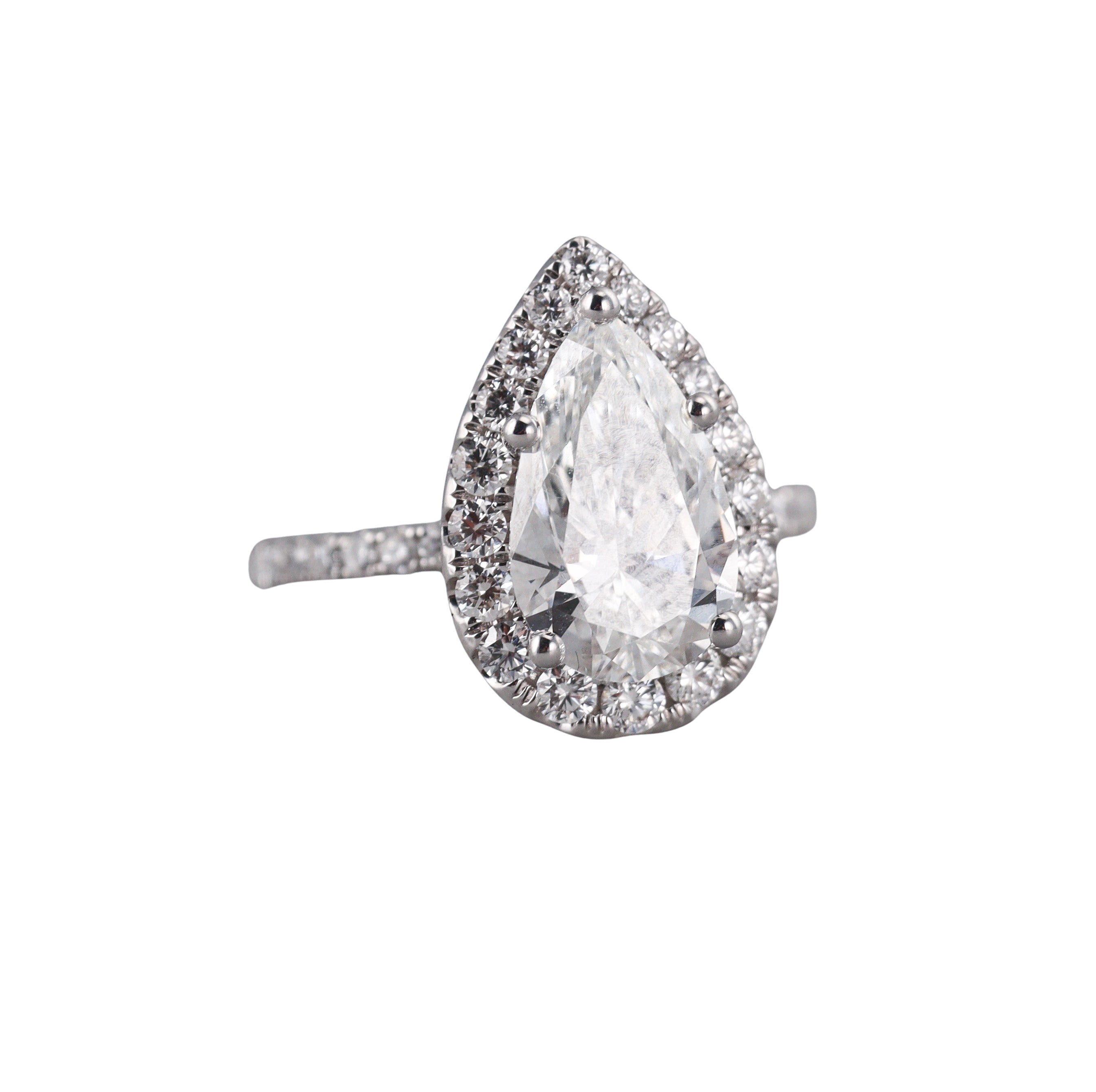 Solid 14k Gold Lab Grown 3.01 ct VVS2/E Carats IGI Diamond Engagement Ring