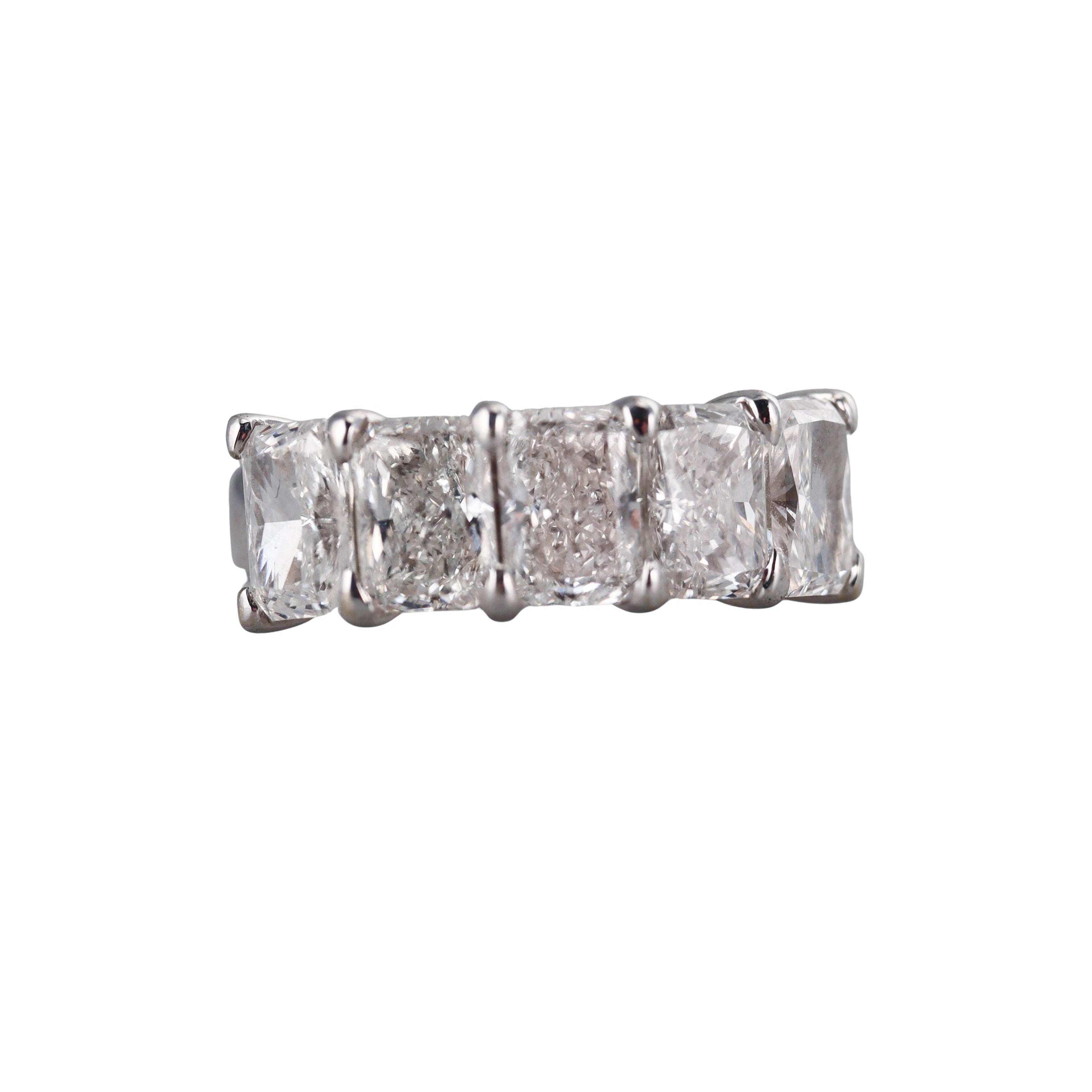 Solid 14k Gold Lab Grown 5.15ctw Radiant Cut Diamond Wedding Band Ring