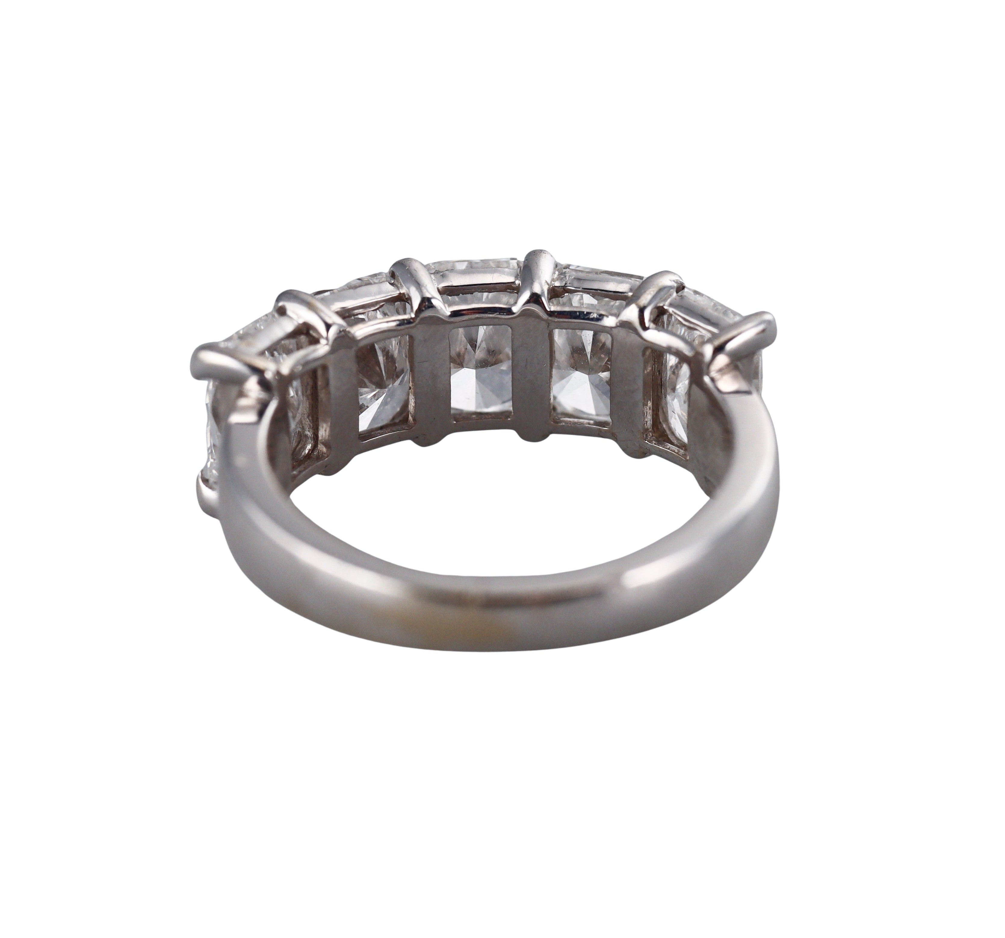 Solid 14k Gold Lab Grown 5.15ctw Radiant Cut Diamond Wedding Band Ring