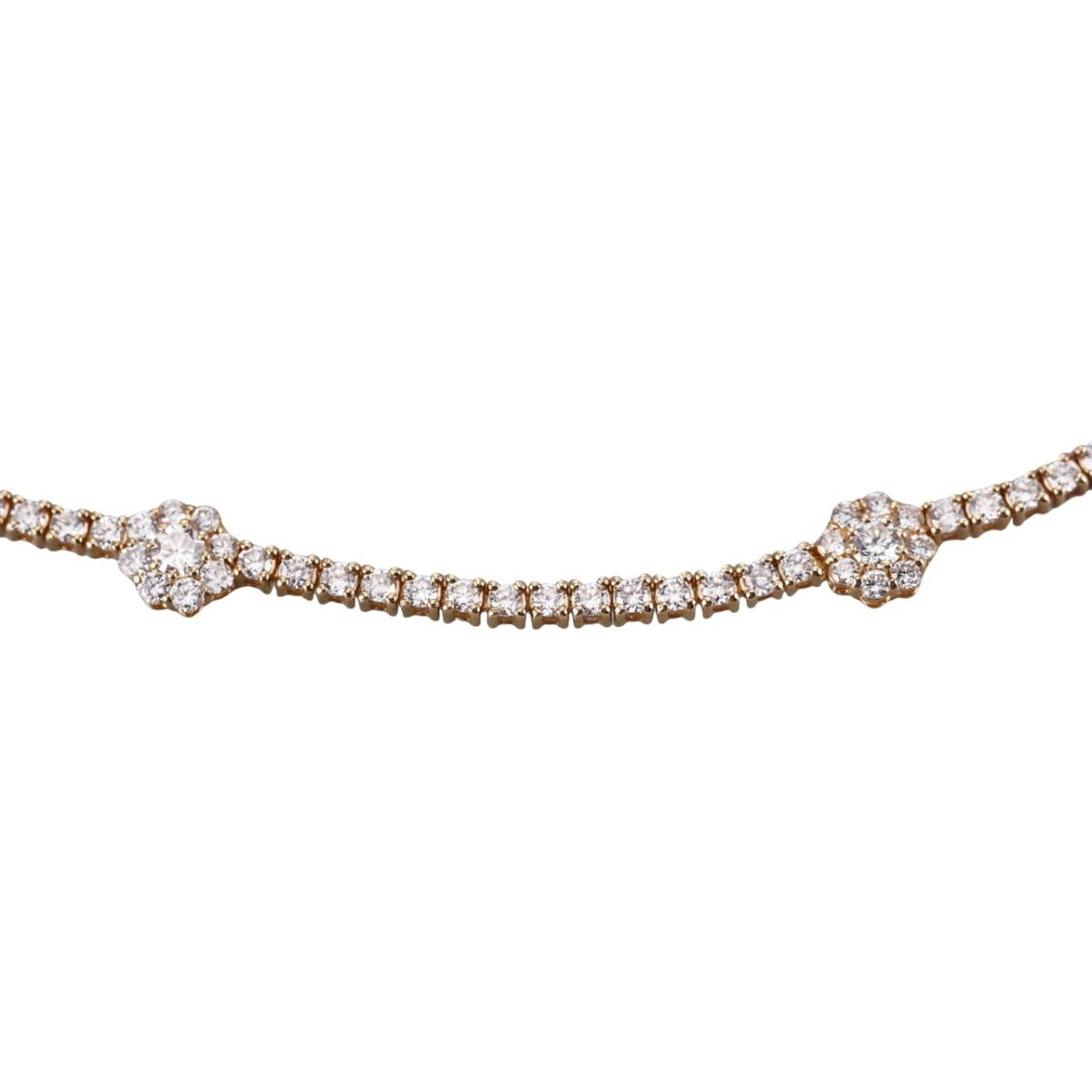 Solid 14k Gold Lab Grown 5.50ctw Tennis Diamond Necklace