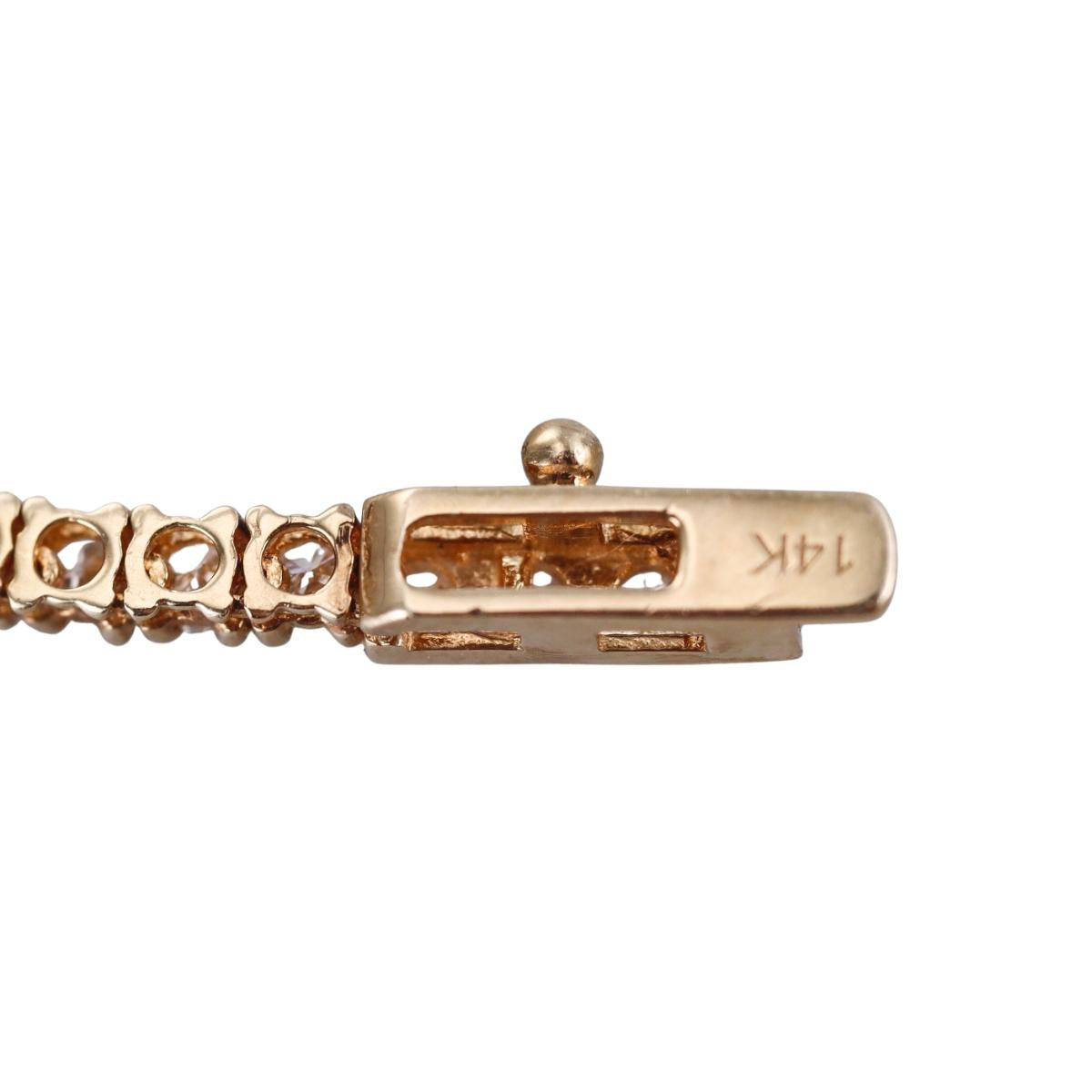 Solid 14k Gold Lab Grown 5.50ctw Tennis Diamond Necklace
