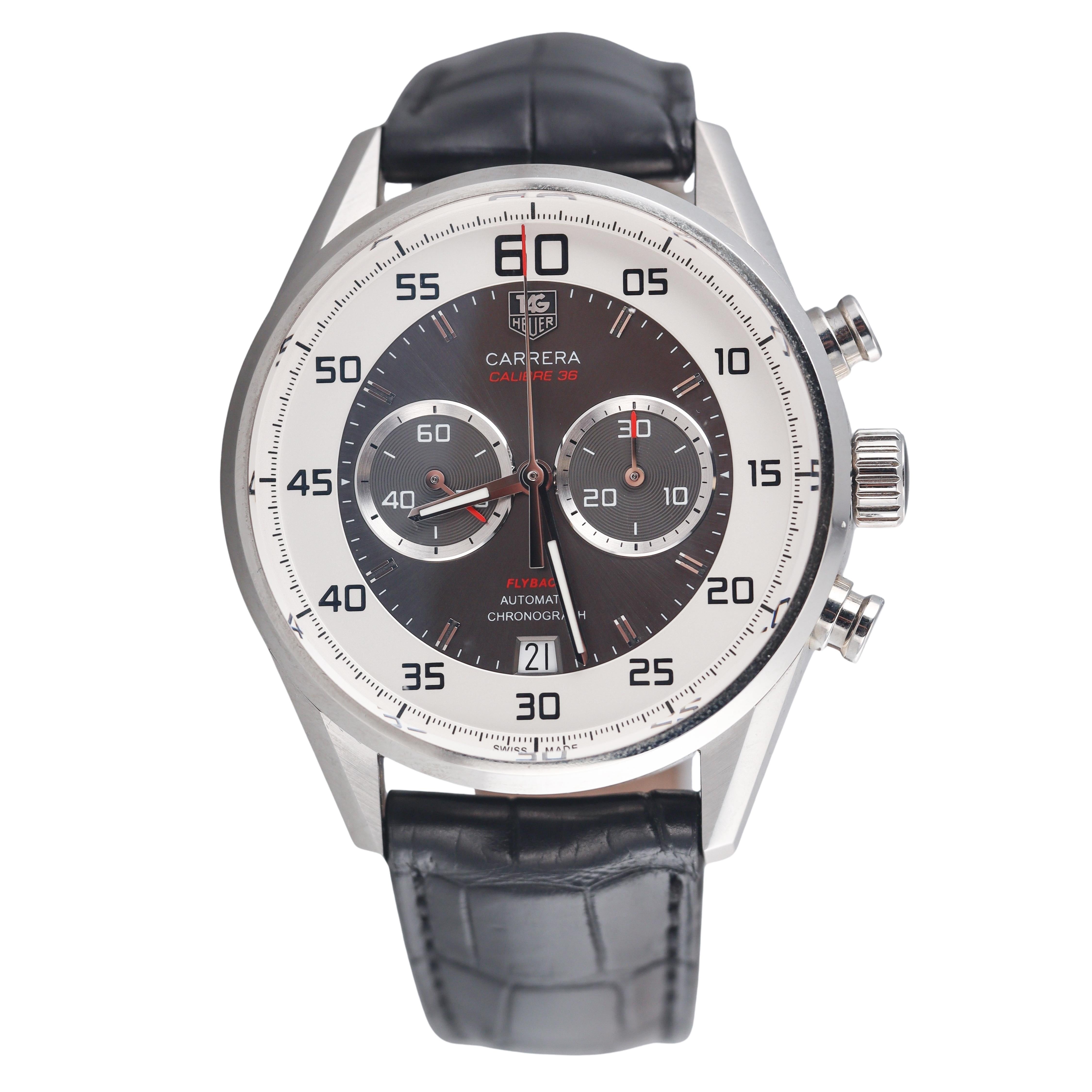 Tag Heuer Carrera Calibre 36 Flyback Automatic Steel Watch CAR2811