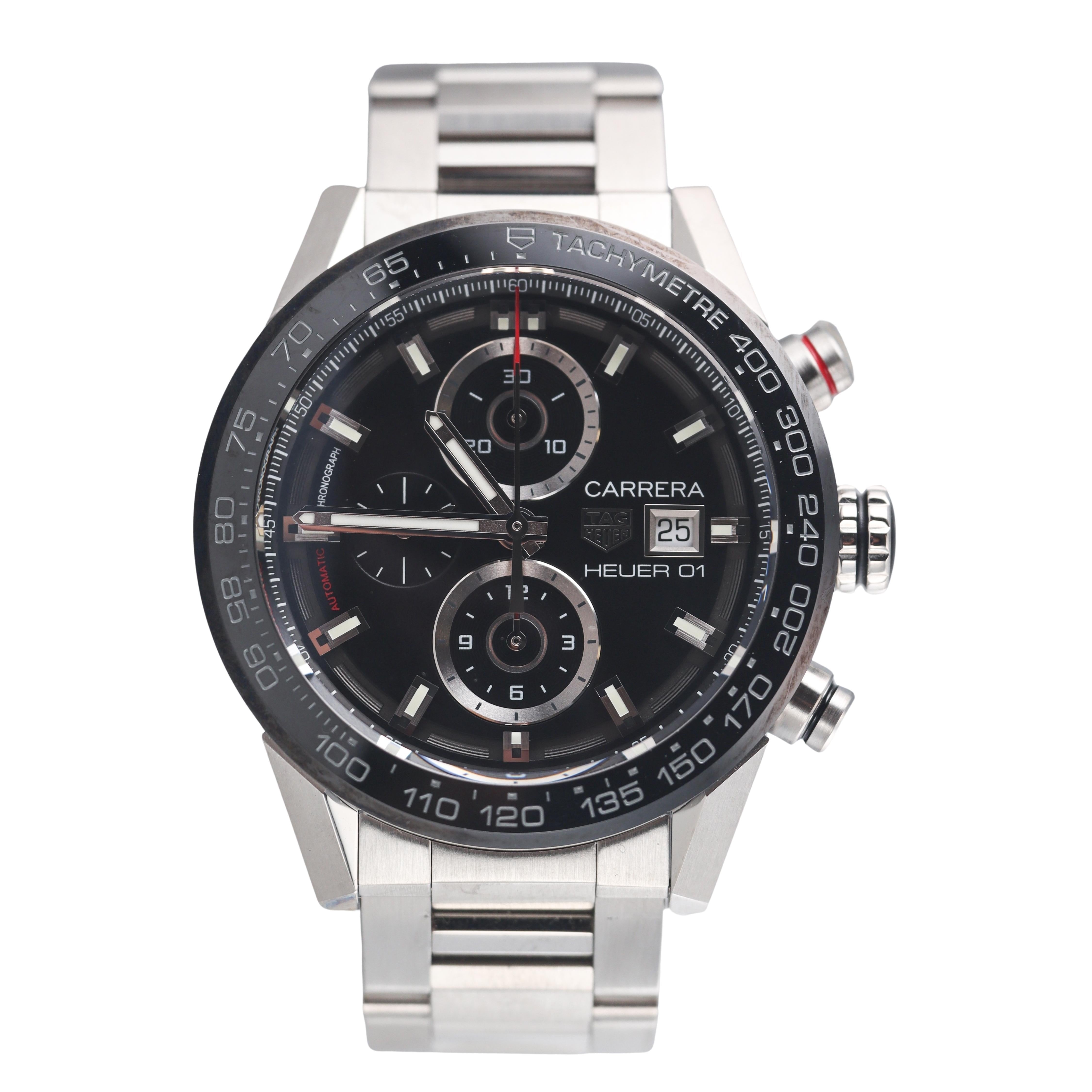 Tag Heuer Carrera Chronograph Automatic Steel Watch CAR201Z-0