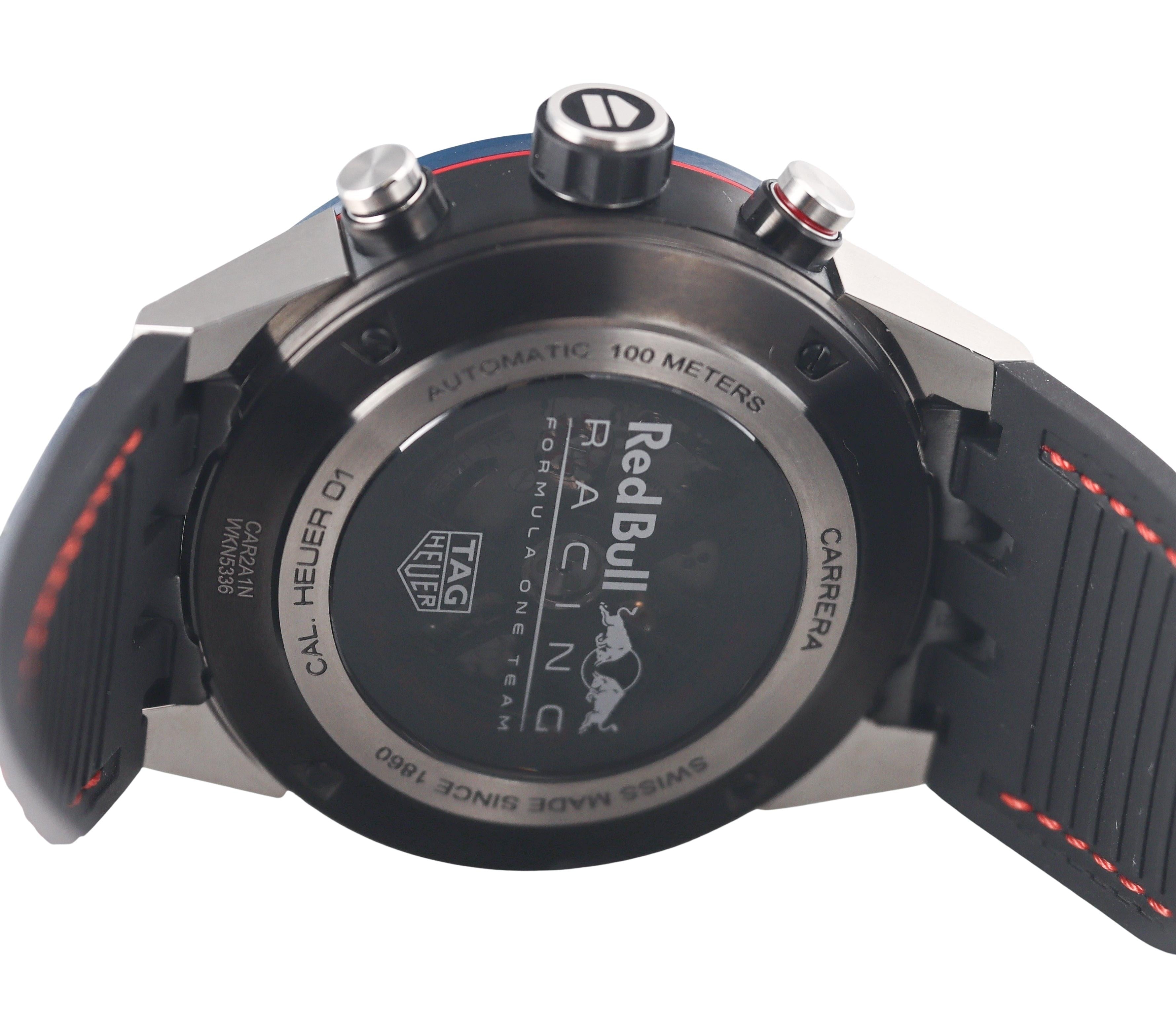 Tag Heuer Carrera Drive Blue Timer Automatic Chronograph Watch CAR2A1N