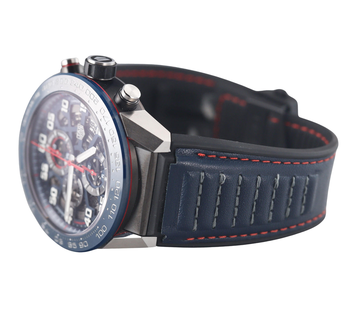 Tag Heuer Carrera Drive Blue Timer Automatic Chronograph Watch CAR2A1N