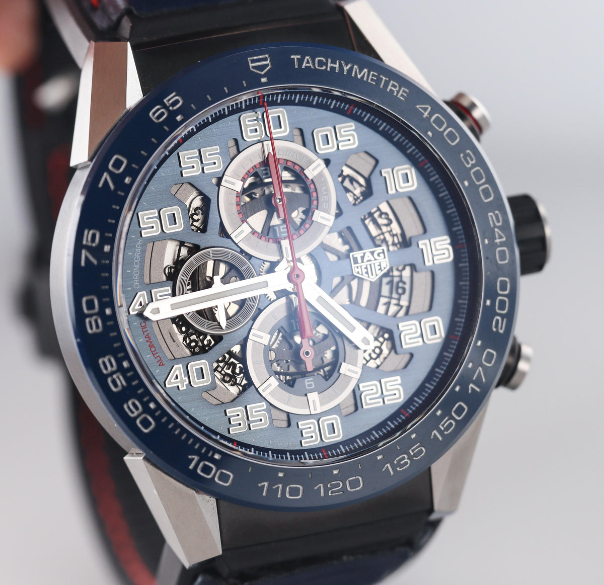 Tag Heuer Carrera Drive Blue Timer Automatic Chronograph Watch CAR2A1N