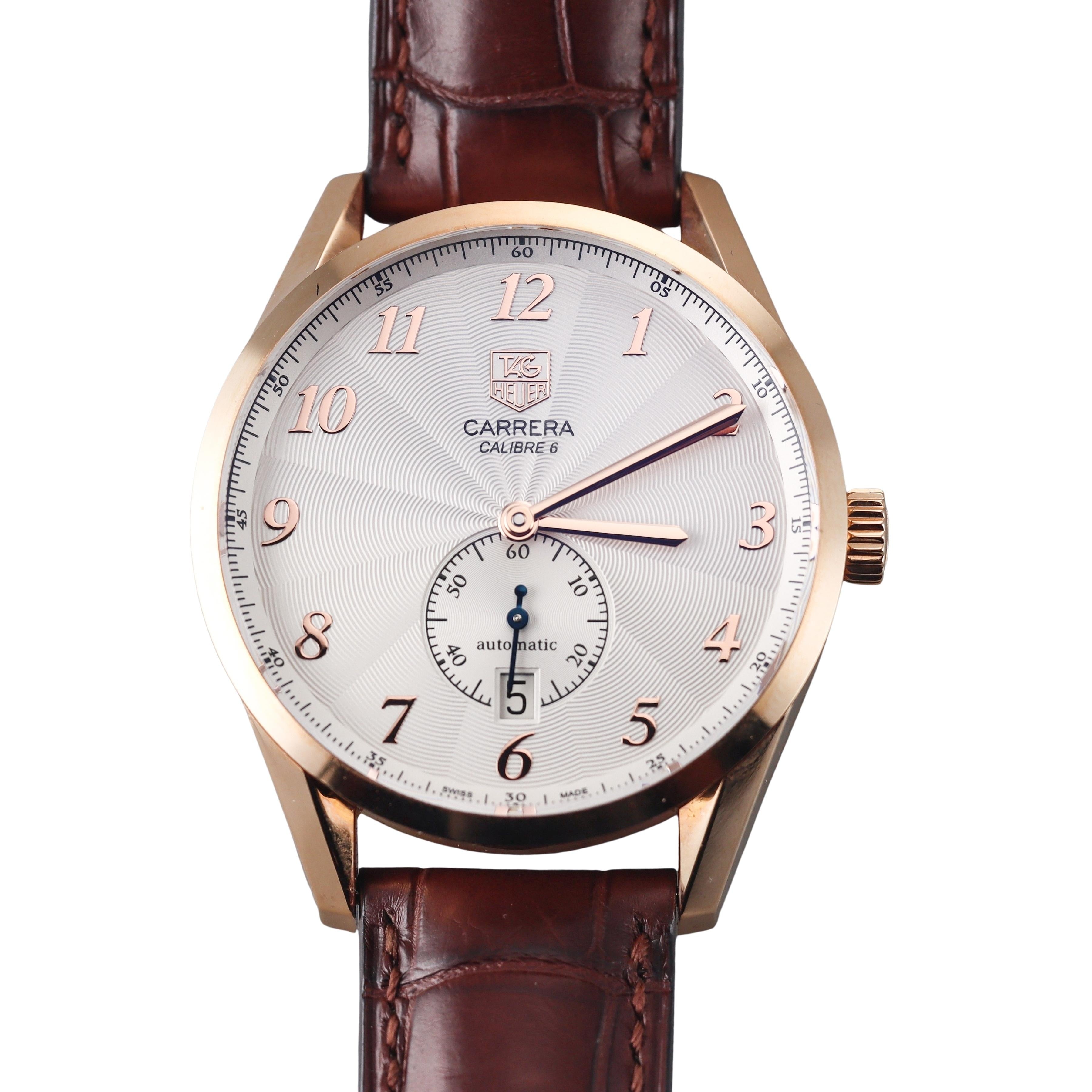 Tag Heuer Carrera Heritage Rose Gold Automatic Watch WAS2140
