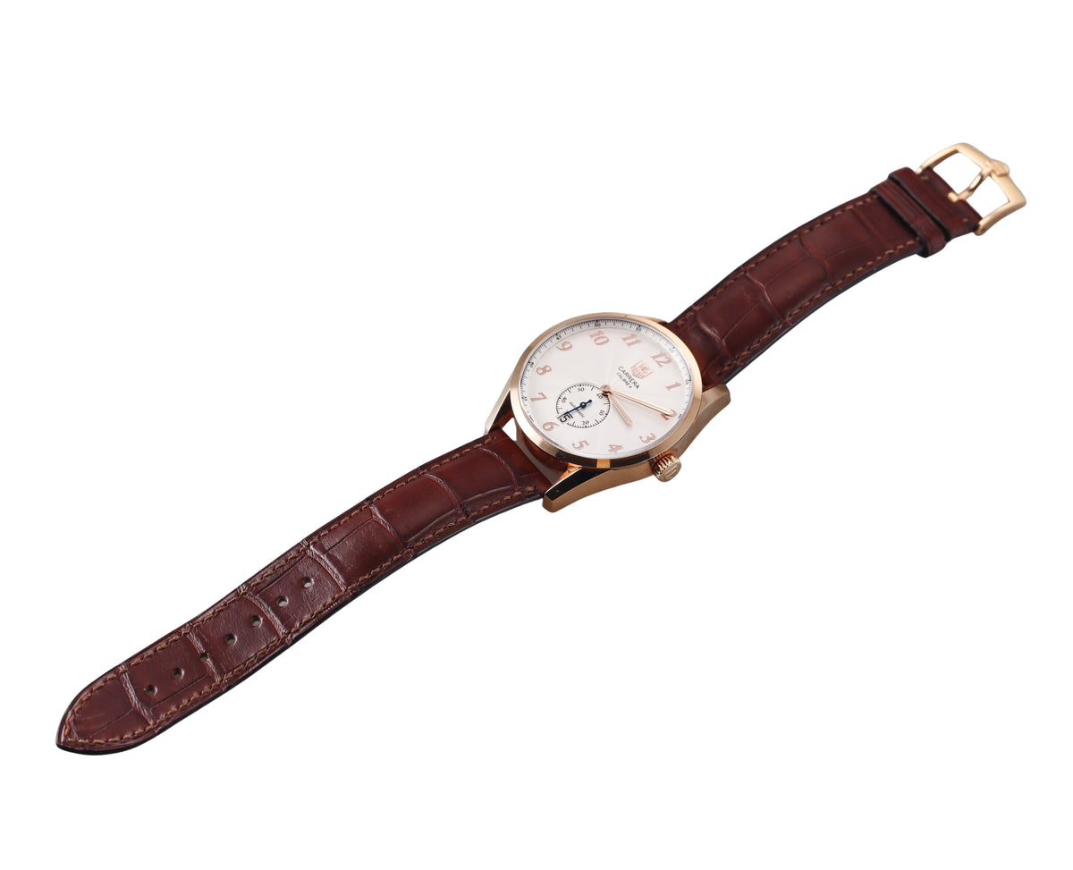 Tag Heuer Carrera Heritage Rose Gold Automatic Watch WAS2140
