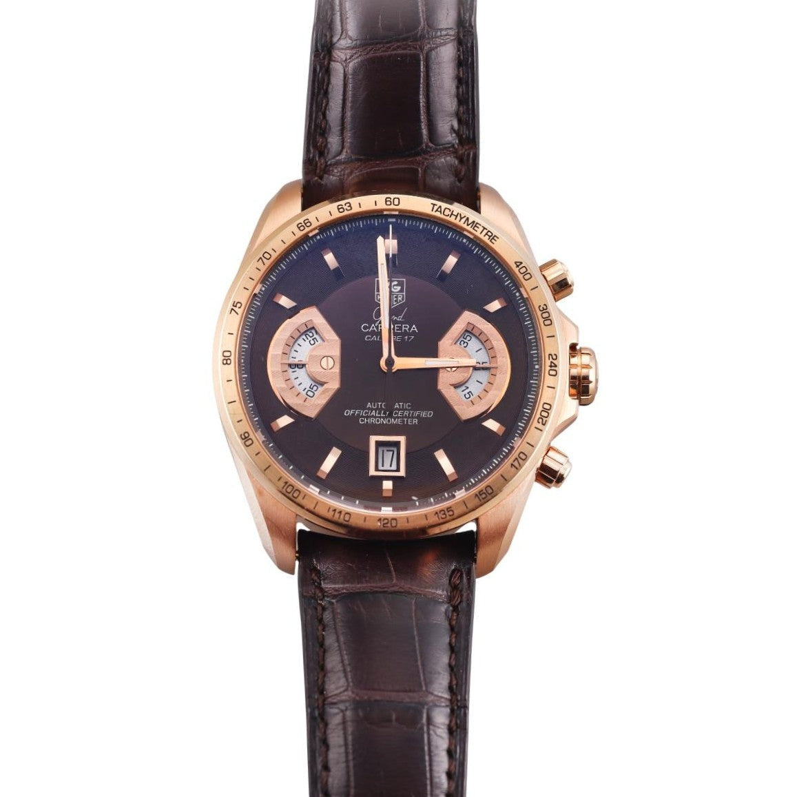 Tag Heuer Grand Carrera Gold Calibre 17 Automatic Watch CAV514C