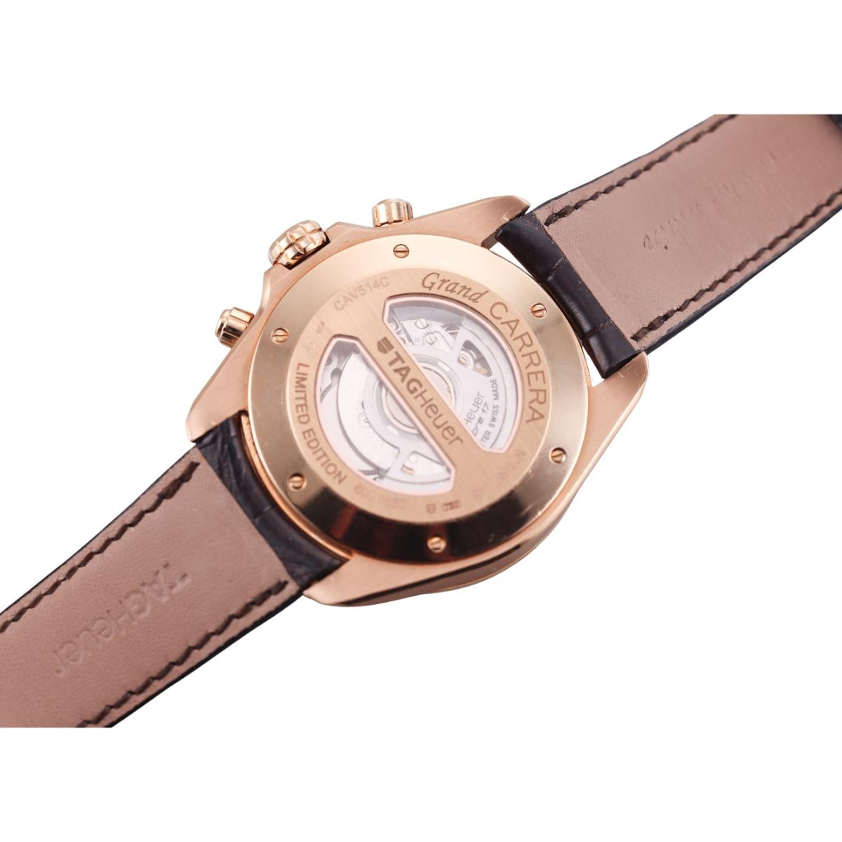 Tag Heuer Grand Carrera Gold Calibre 17 Automatic Watch CAV514C