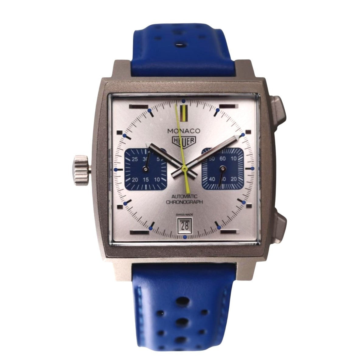 Tag Heuer Monaco Chronograph French Racing Blue Titanium Watch CAW218C