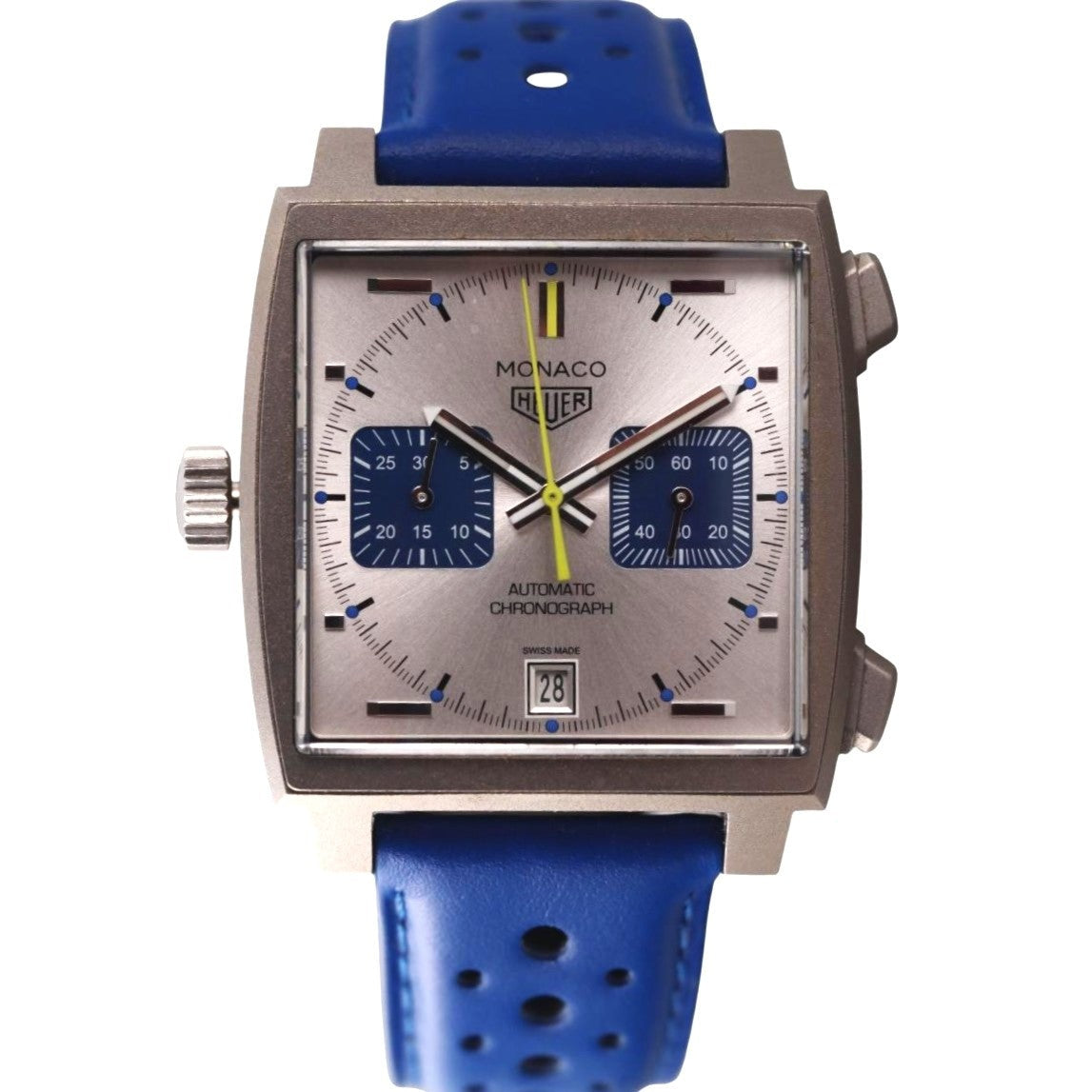 Tag Heuer Monaco Chronograph French Racing Blue Titanium Watch CAW218C