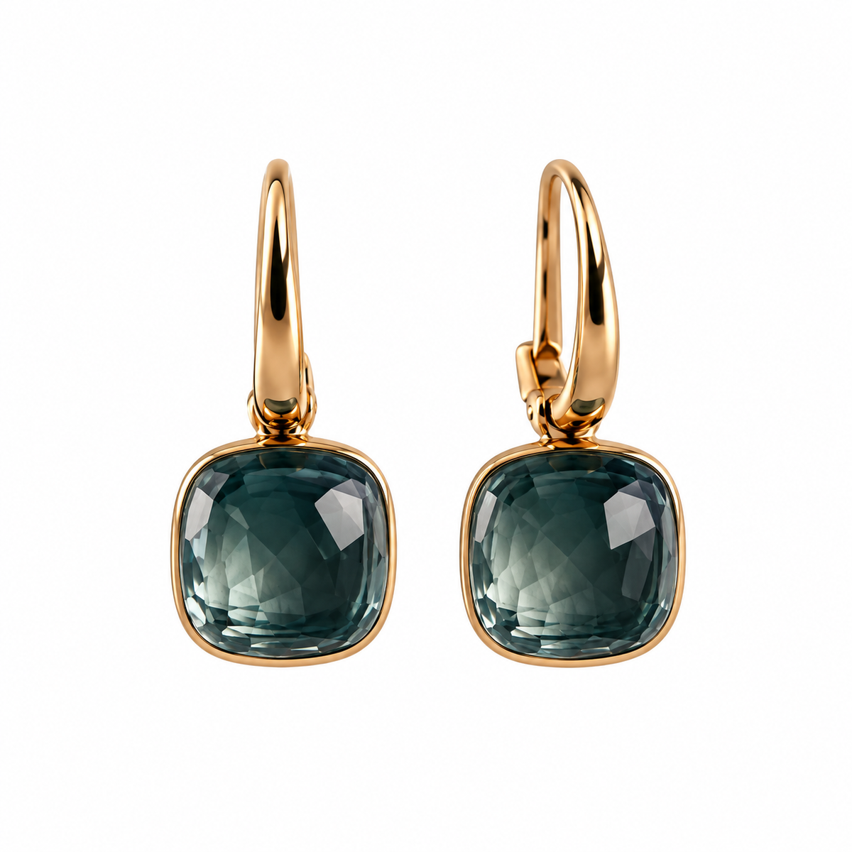 Pomellato Nudo Mini 18k Gold Blue Topaz Earrings