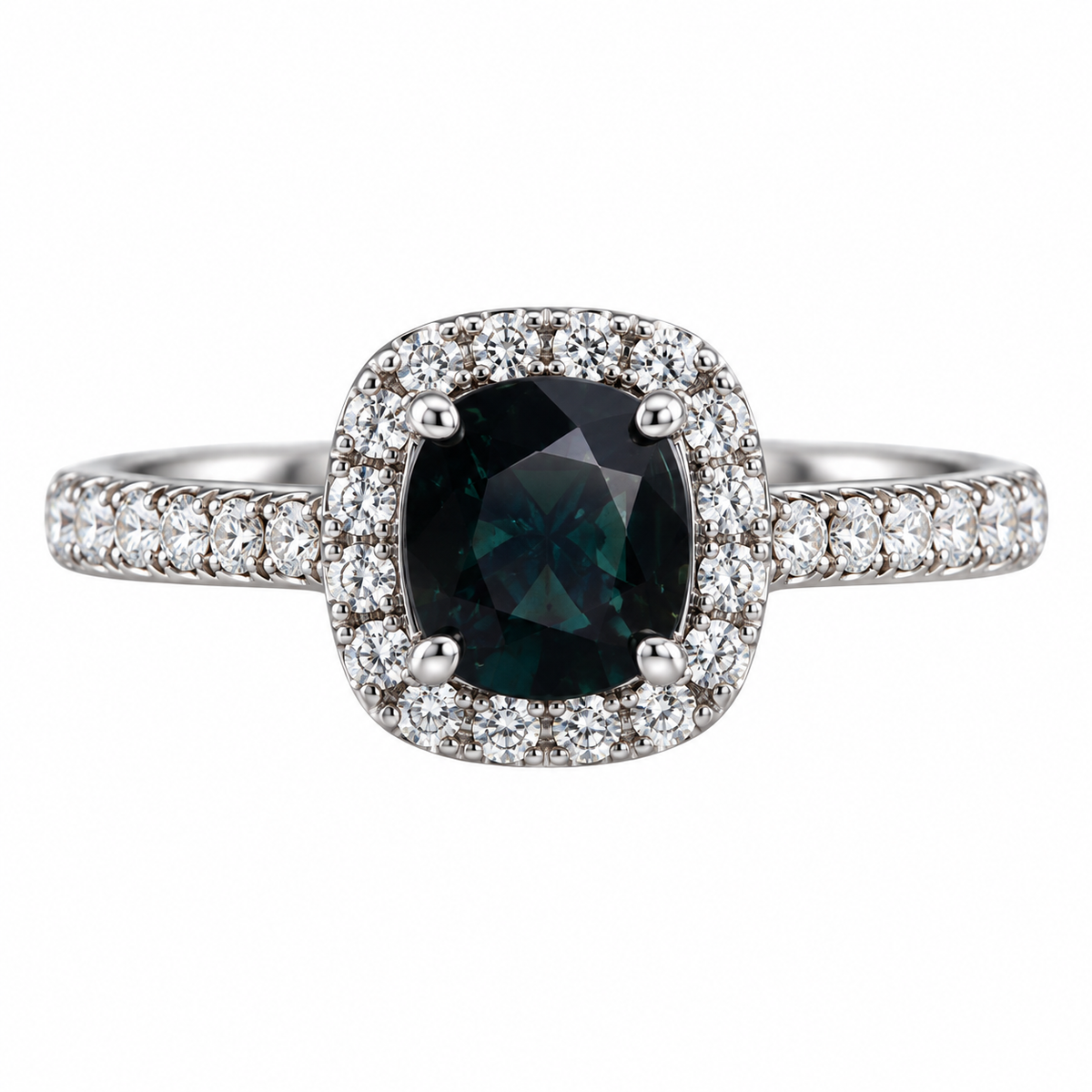 14k Gold Diamond Sapphire Ring