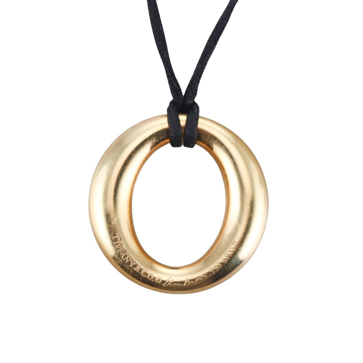 Tiffany & Co Elsa Peretti 18k Gold Sevillana Pendant Necklace
