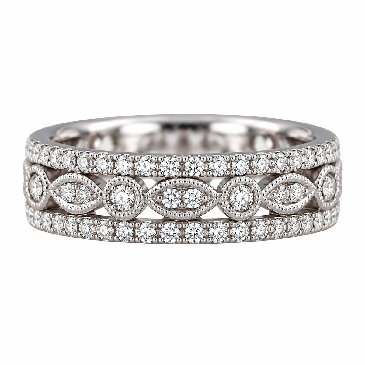 Platinum Diamond Eternity Band Ring