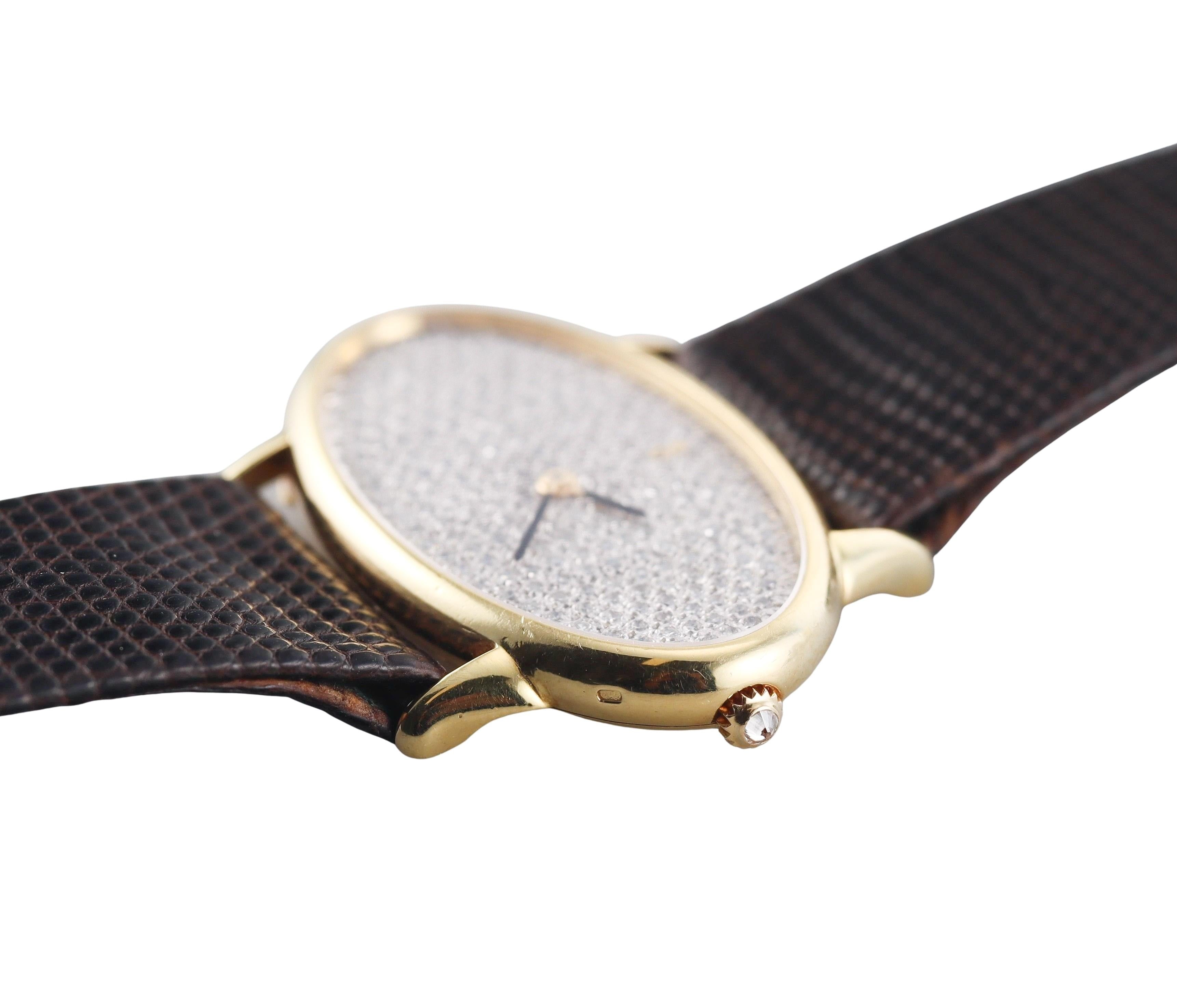 Vintage Corum Yellow Gold Diamond Watch 27102
