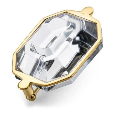Baccarat Crystal Harcourt 18k Gold Vermeil Sterling Clear Brooch 2814702
