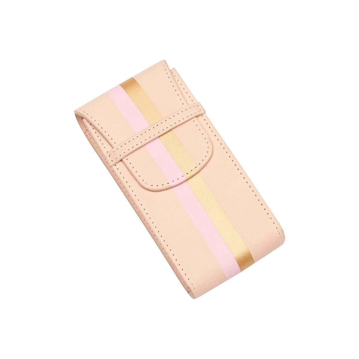 Rapport London X La Californienne Vegan Leather Single Watch Pouch in Pink/Gold