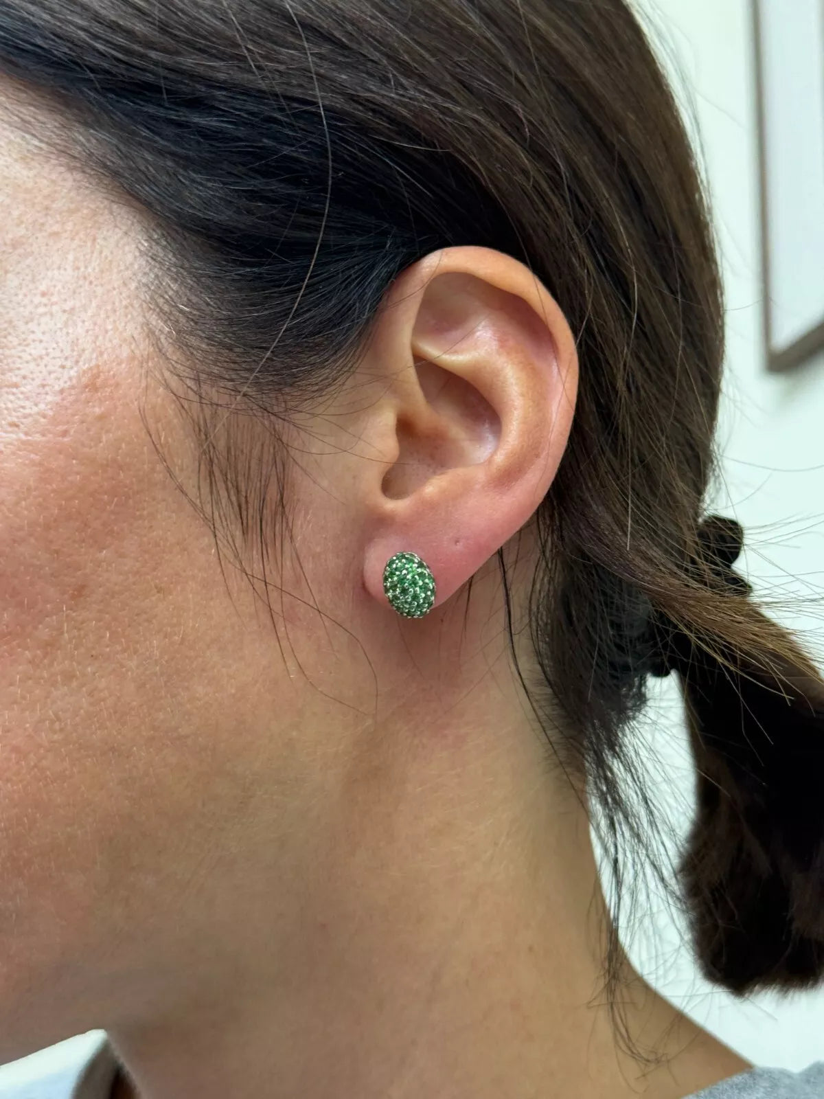 18k Gold Roberto Coin Demantoid Garnet Earrings