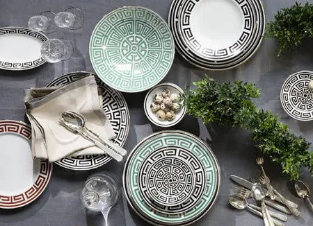 Richard Ginori Labirinto Nero Espresso Cup & Saucer Set of 6