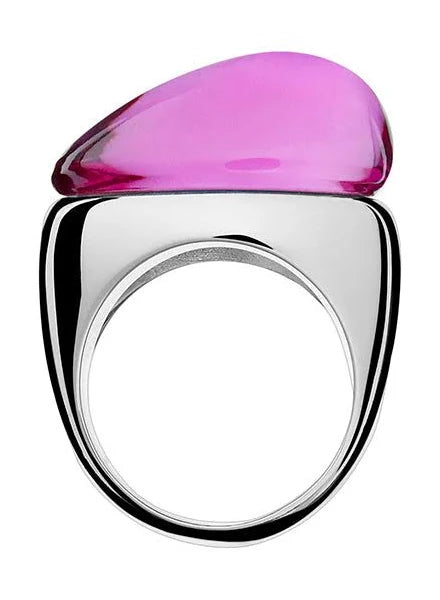 Baccarat Galea Sterling Silver Crystal Ring 2805624