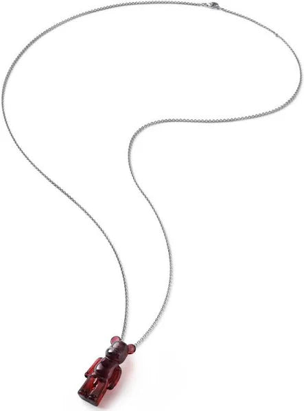 Baccarat Sterling Silver Be@rbrick Crystal Necklace 2814116/18