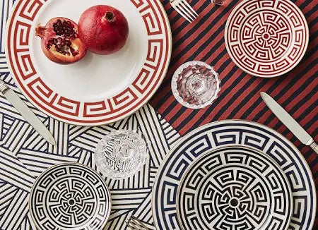 Richard Ginori Labirinto Red 5 pc Dinner Place Setting