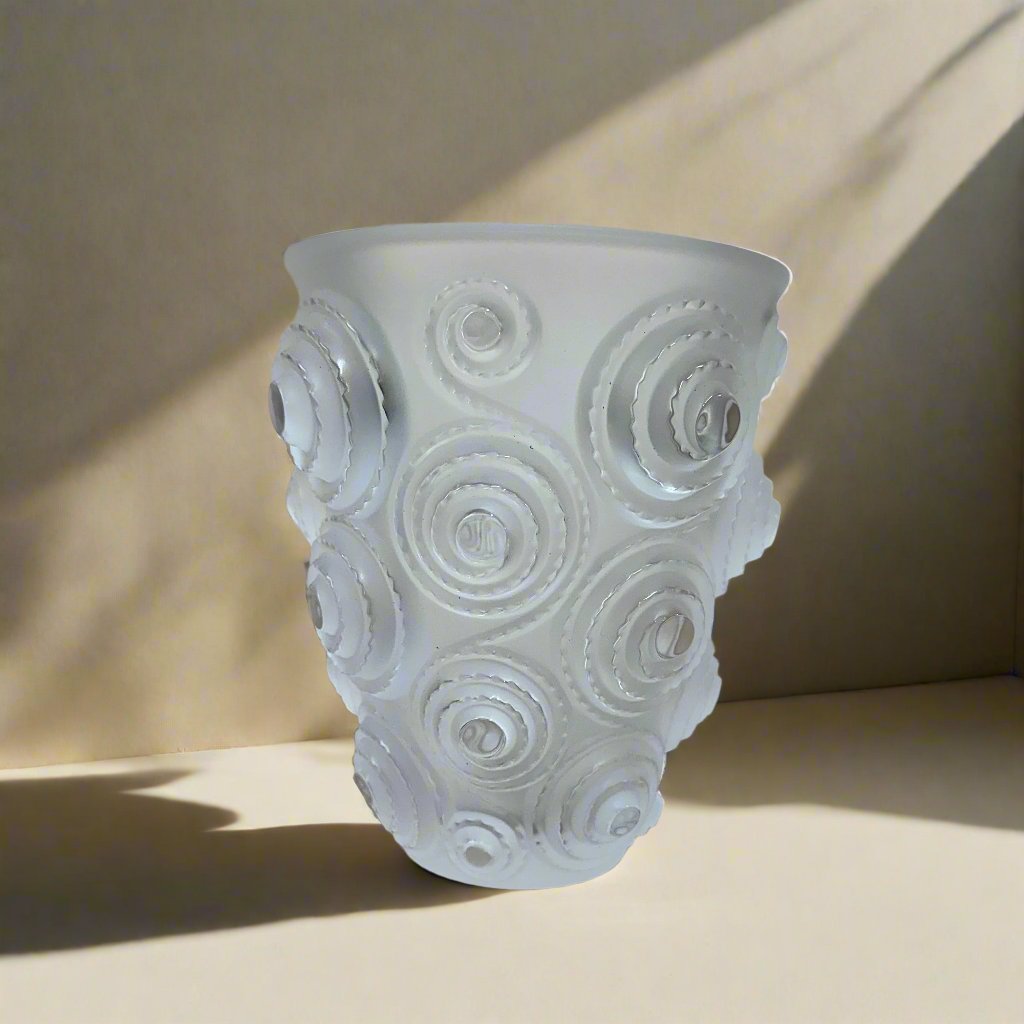 Lalique Crystal Spiral Vase #10307000