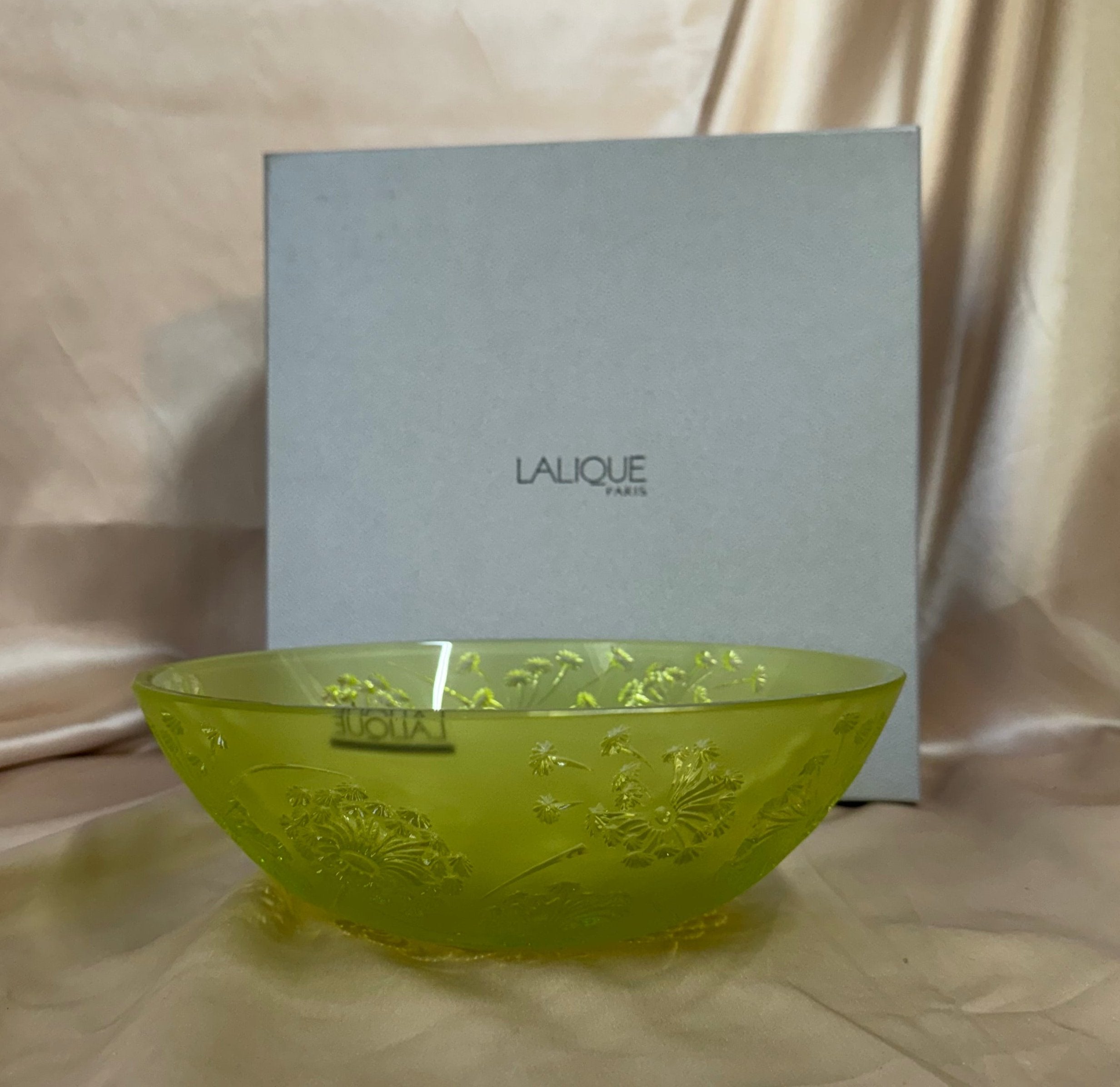 Lalique Crystal Bucolique Anis Bowl #1373320