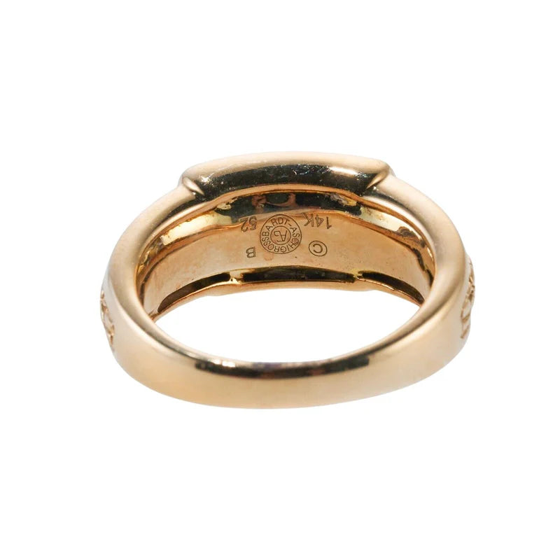 Asch Grossbardt Mop Onyx Inlay Gold Ring