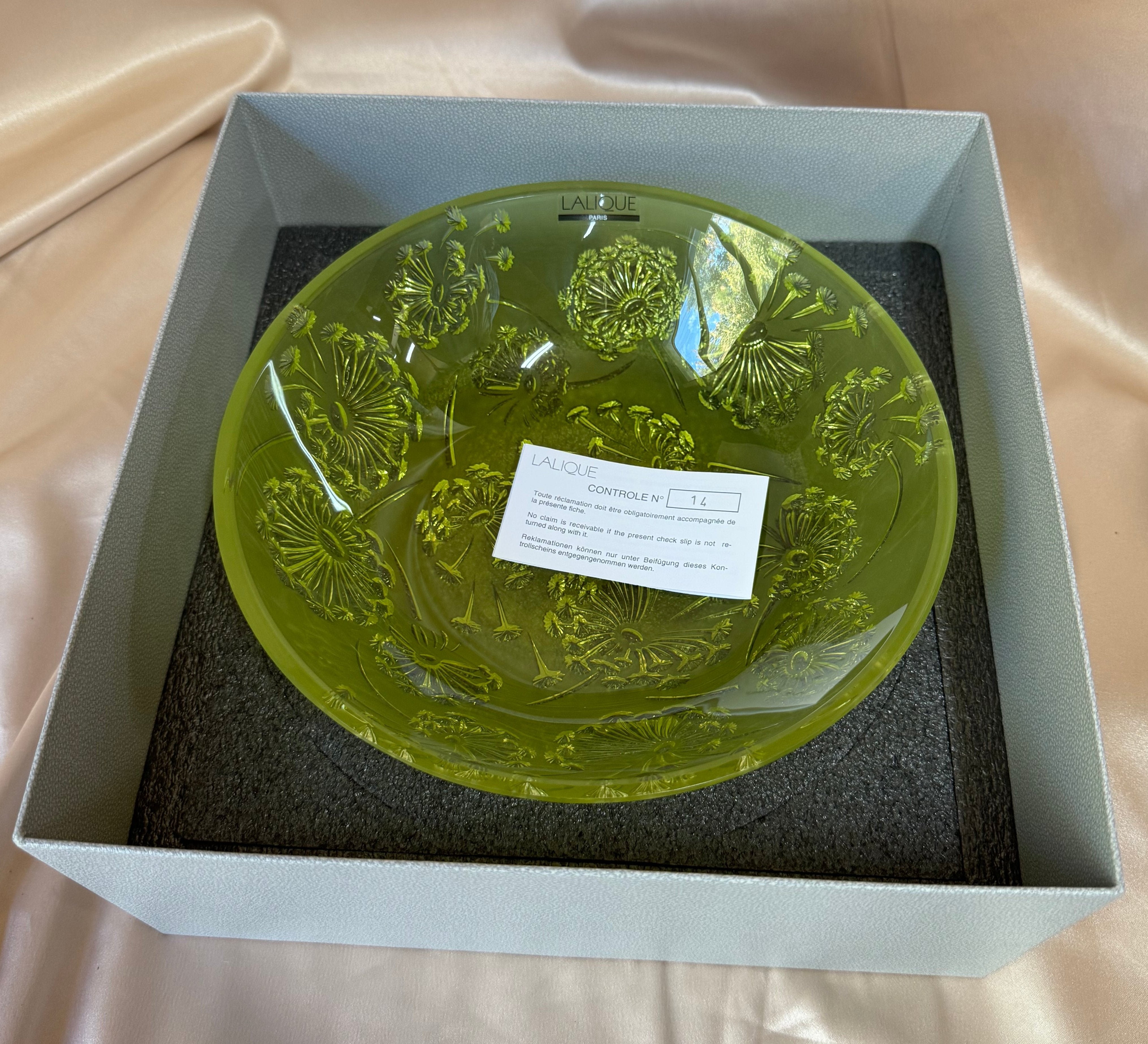 Lalique Crystal Bucolique Anis Bowl #1373320