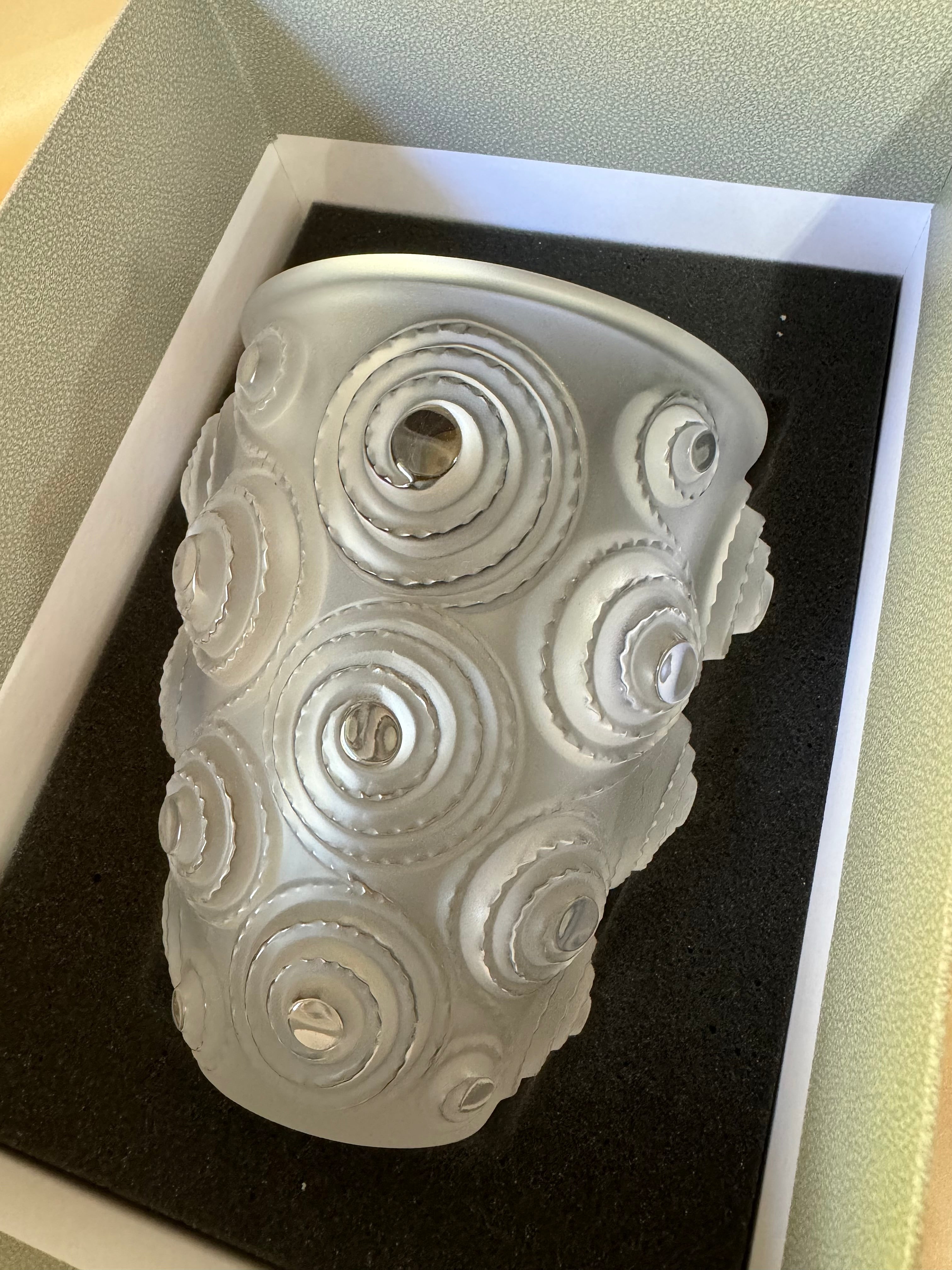 Lalique Crystal Spiral Vase #10307000