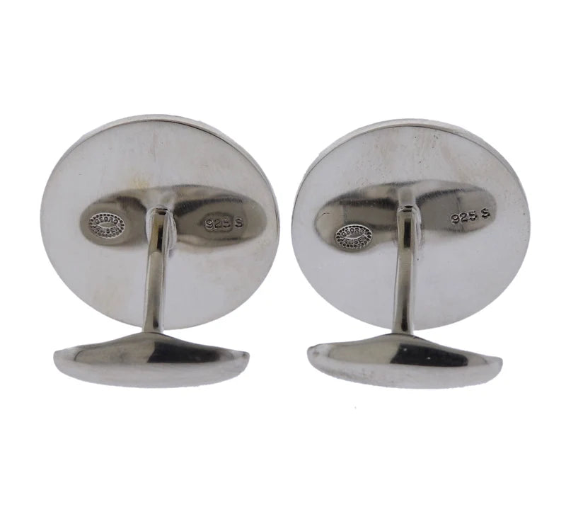 Georg Jensen Wheat Sterling Silver Cufflinks OG-1911