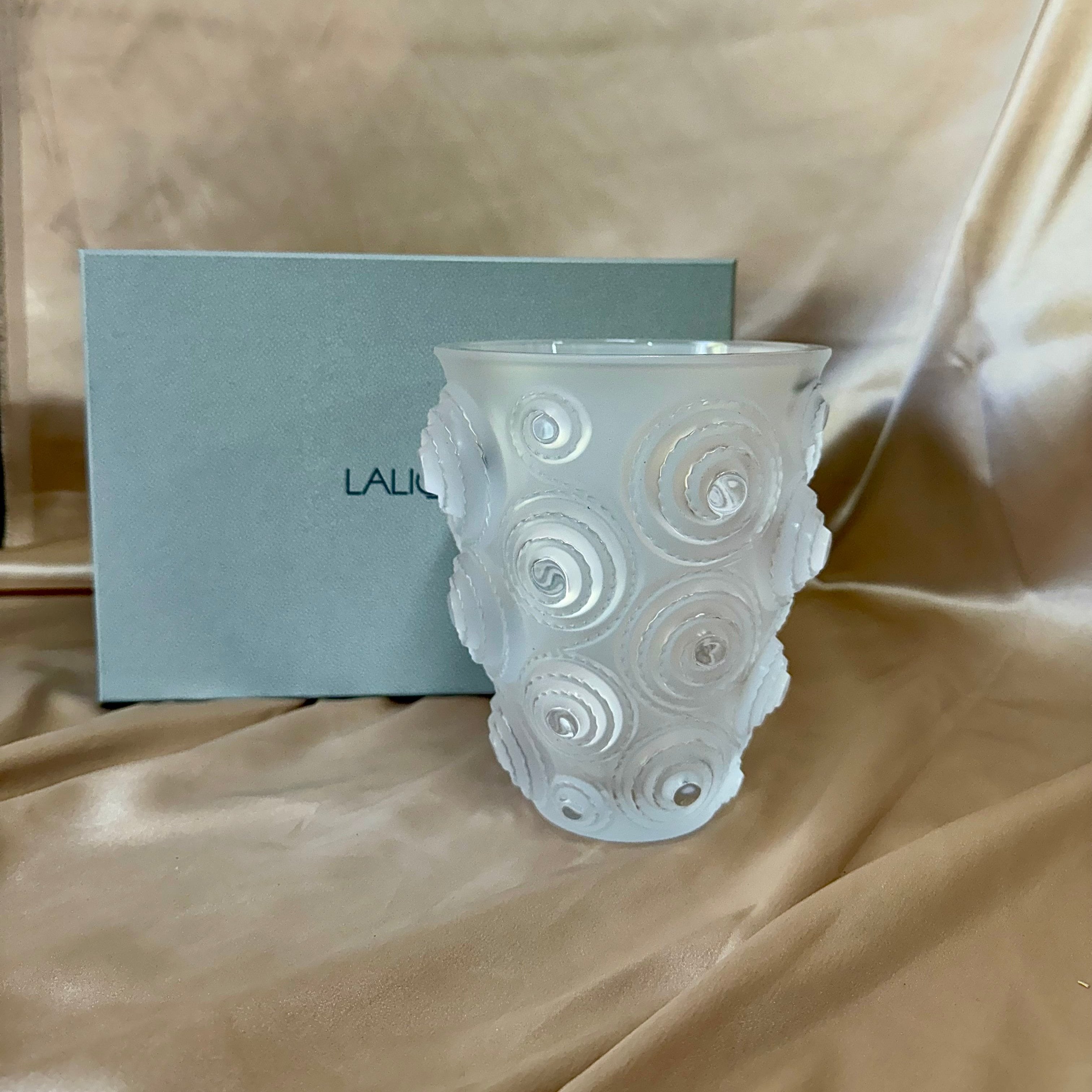 Lalique Crystal Spiral Vase #10307000