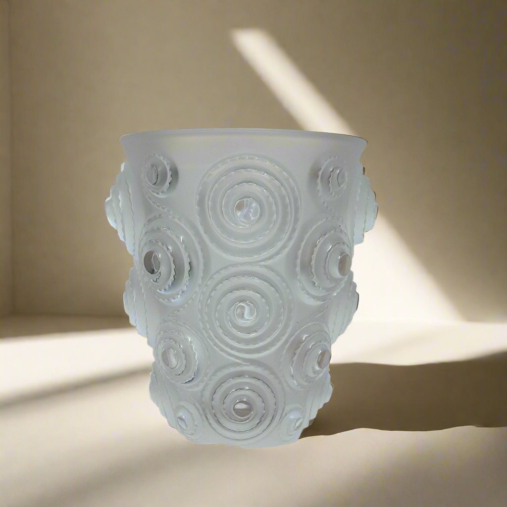 Lalique Crystal Spiral Vase #10307000