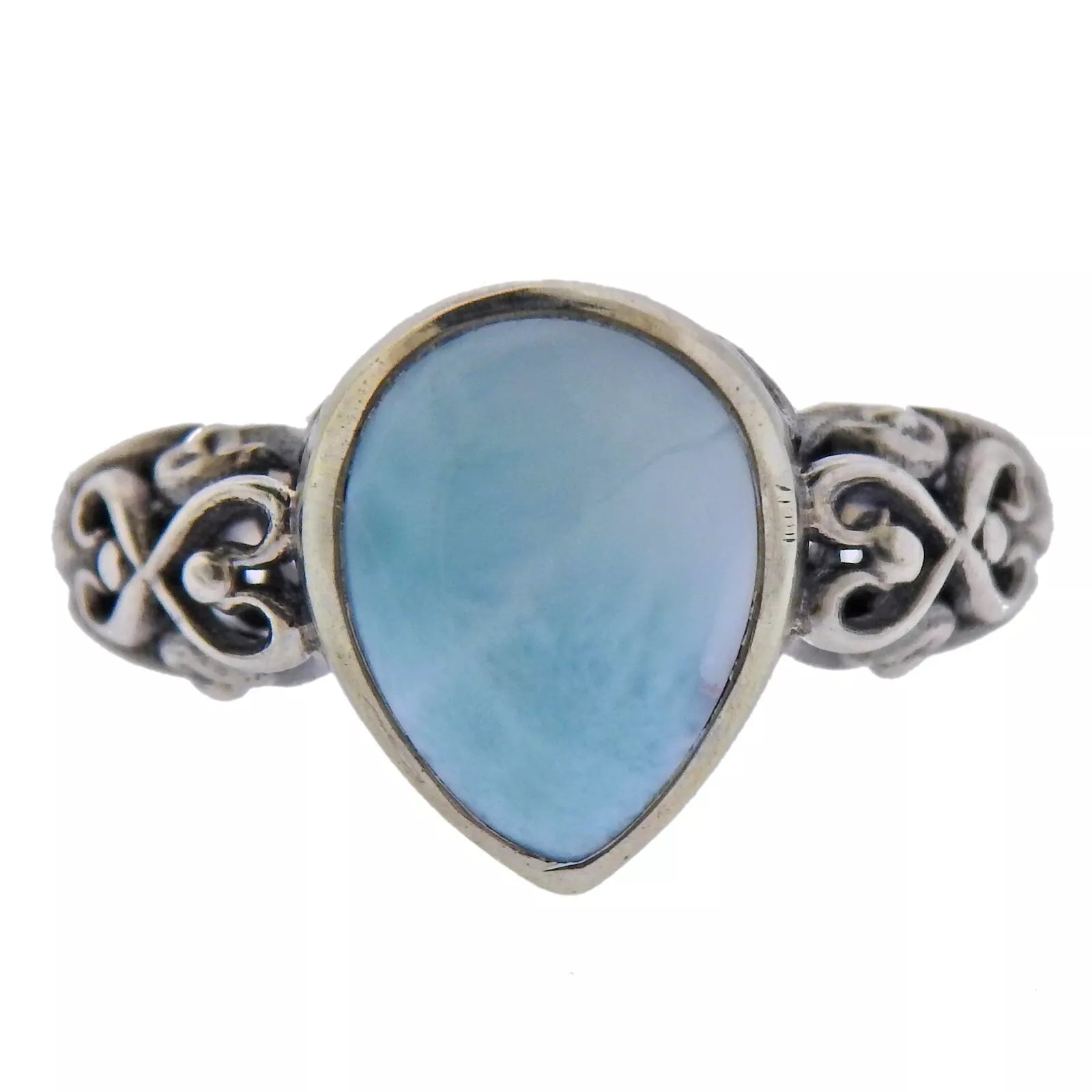 Marahlago Sterling Silver Larimar  Ring Retail $192 #09