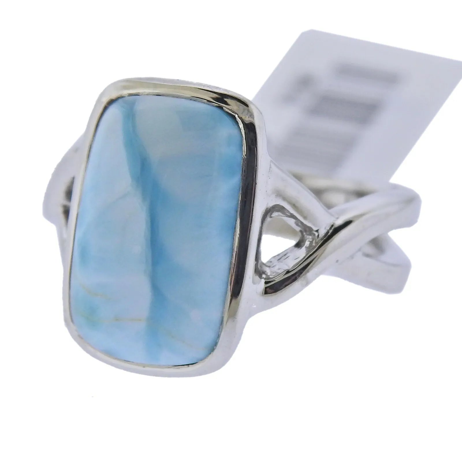 Marahlago Sterling Silver Larimar Brie Ring Retail $231 #010