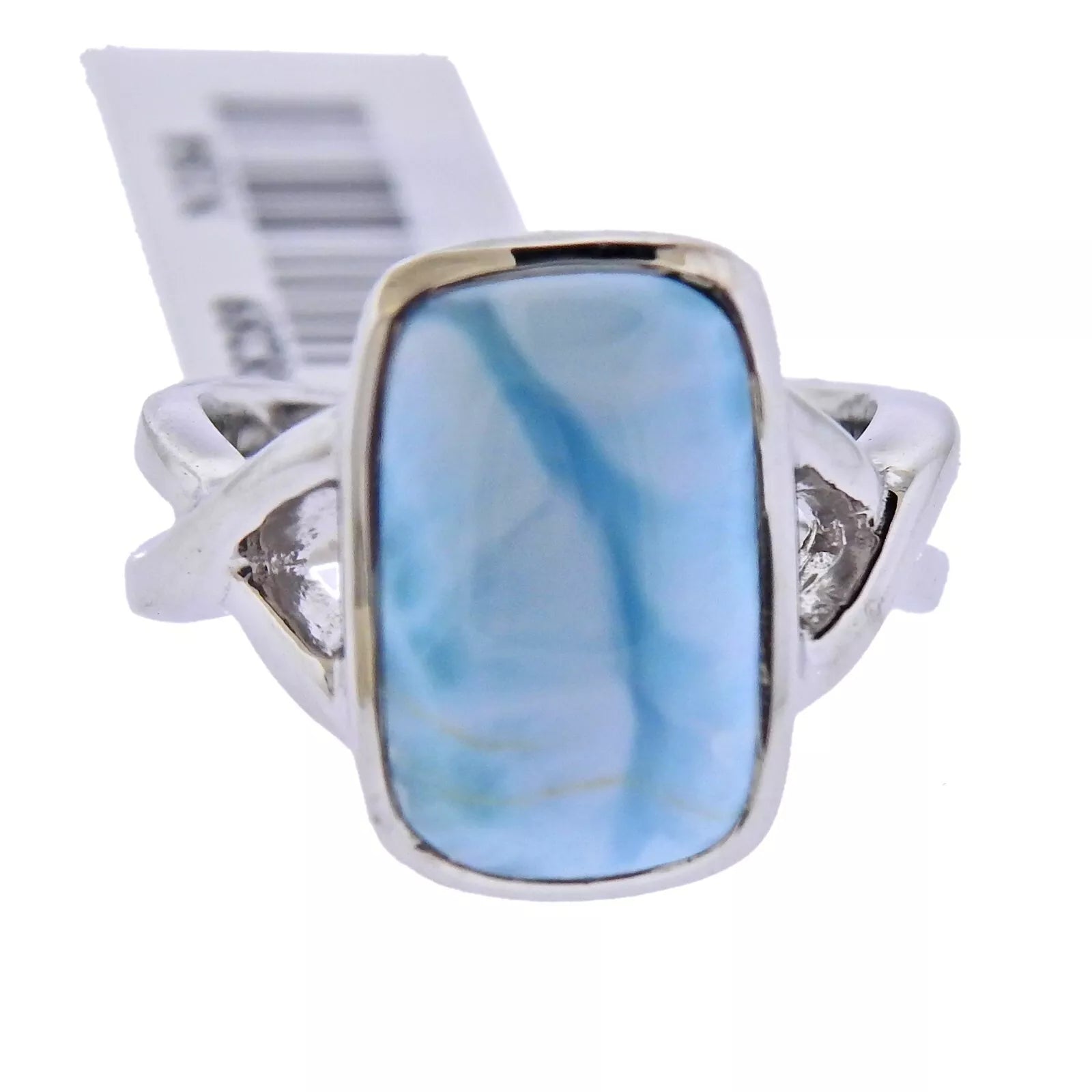 Marahlago Sterling Silver Larimar Brie Ring Retail $231 #010