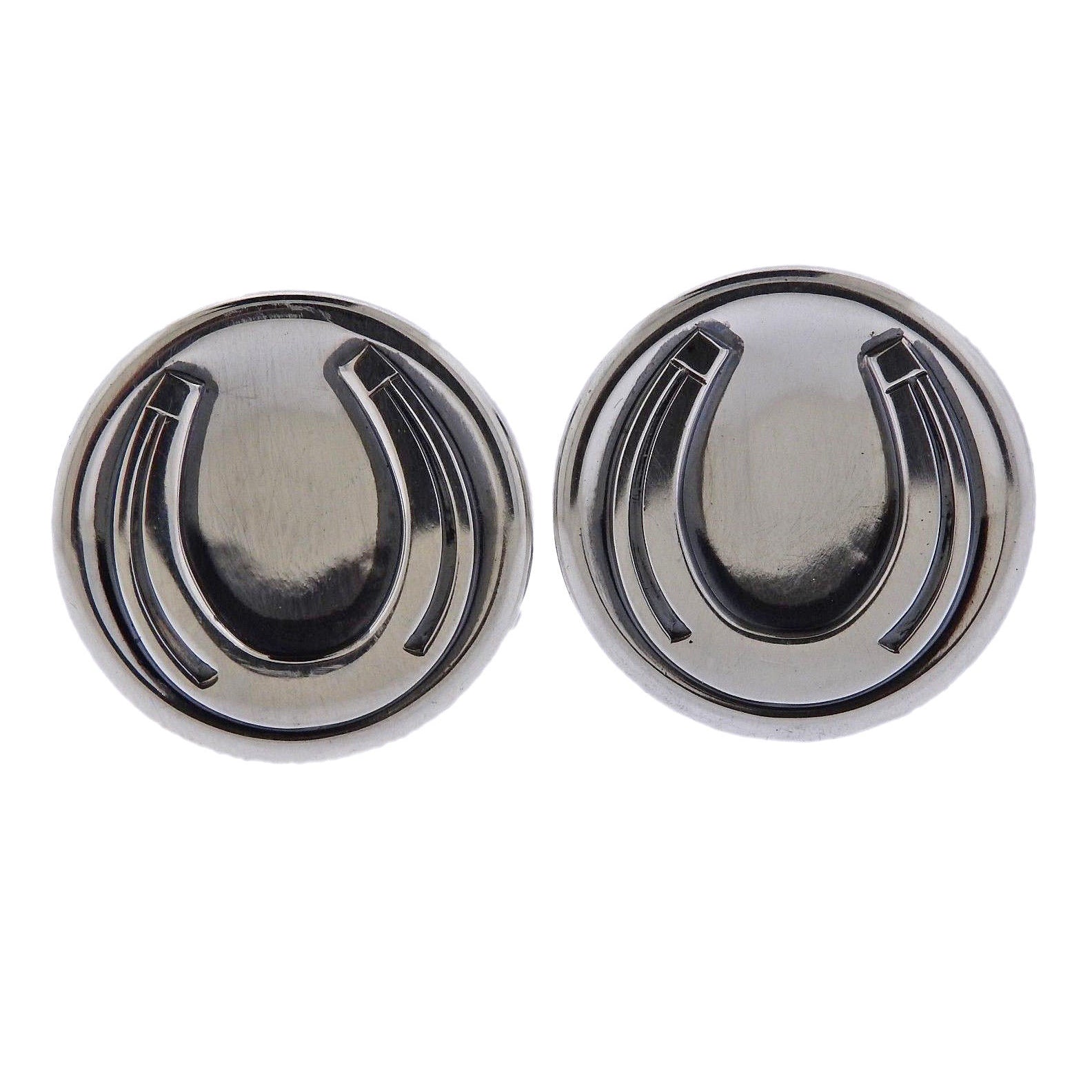 Georg Jensen Lucky Horseshoe Sterling Silver Cufflinks OG-1924