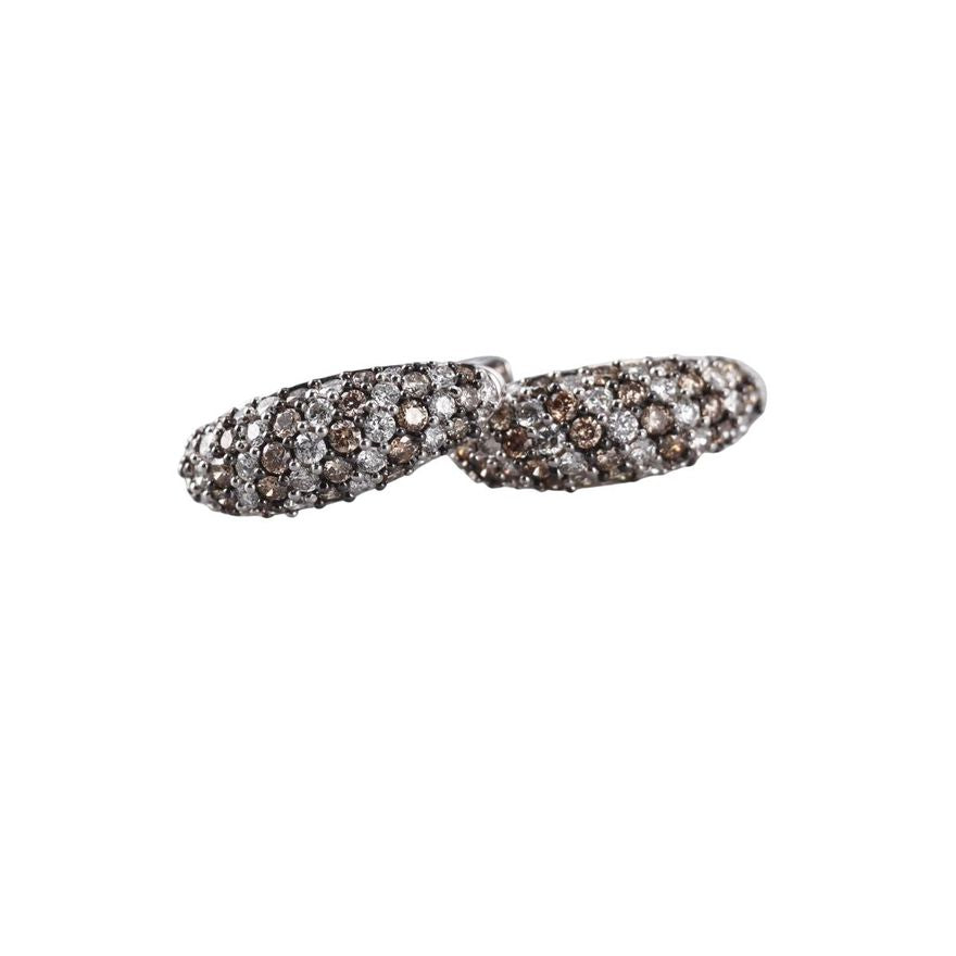 14k Gold 2.20ctw Diamond Hoop Earrings