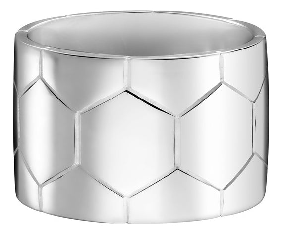 Christofle Sterling Silver Code Royale Ring B0675815102